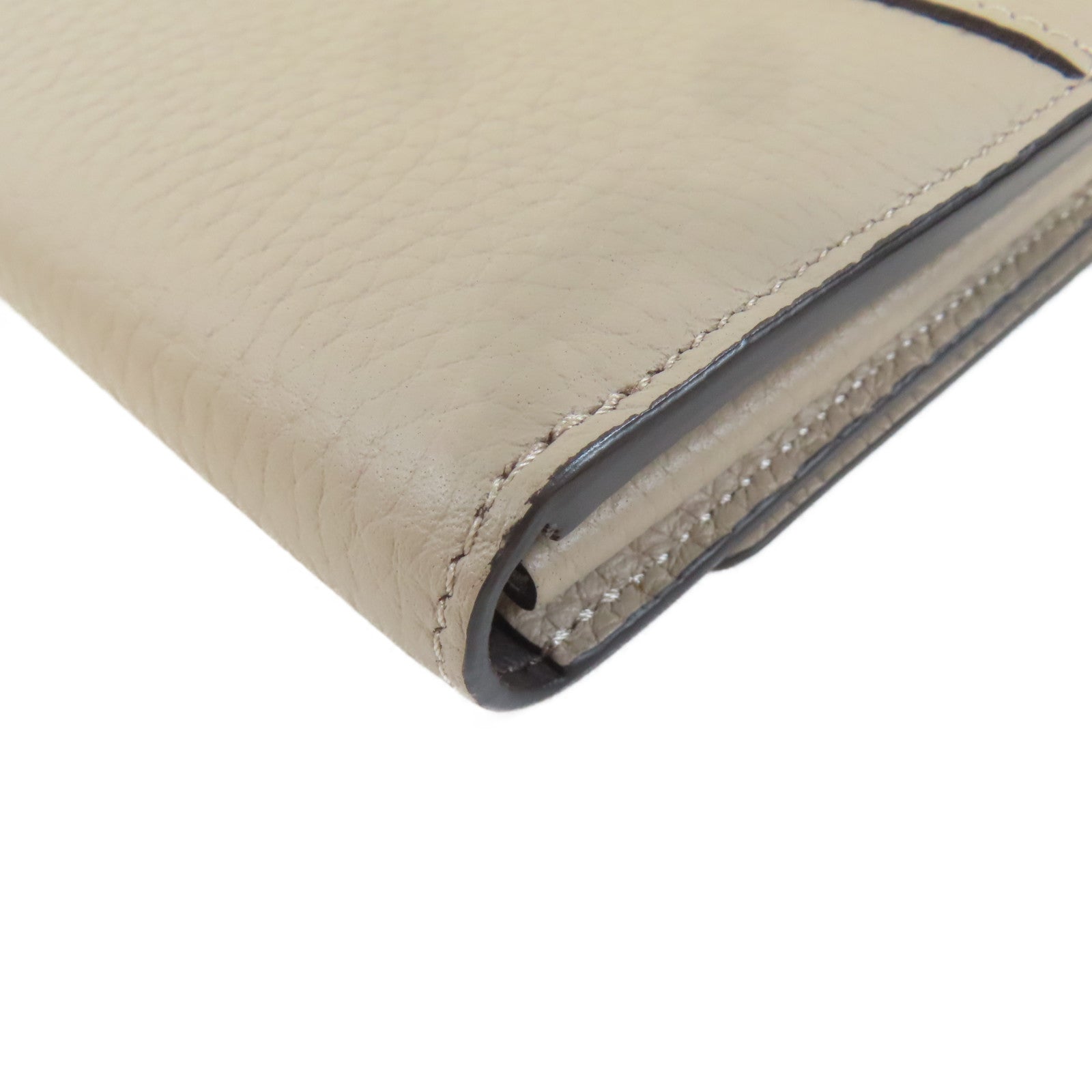 LOUIS VUITTON Taurillon皮革Capucines Wallet金扣長錢包淺褐色