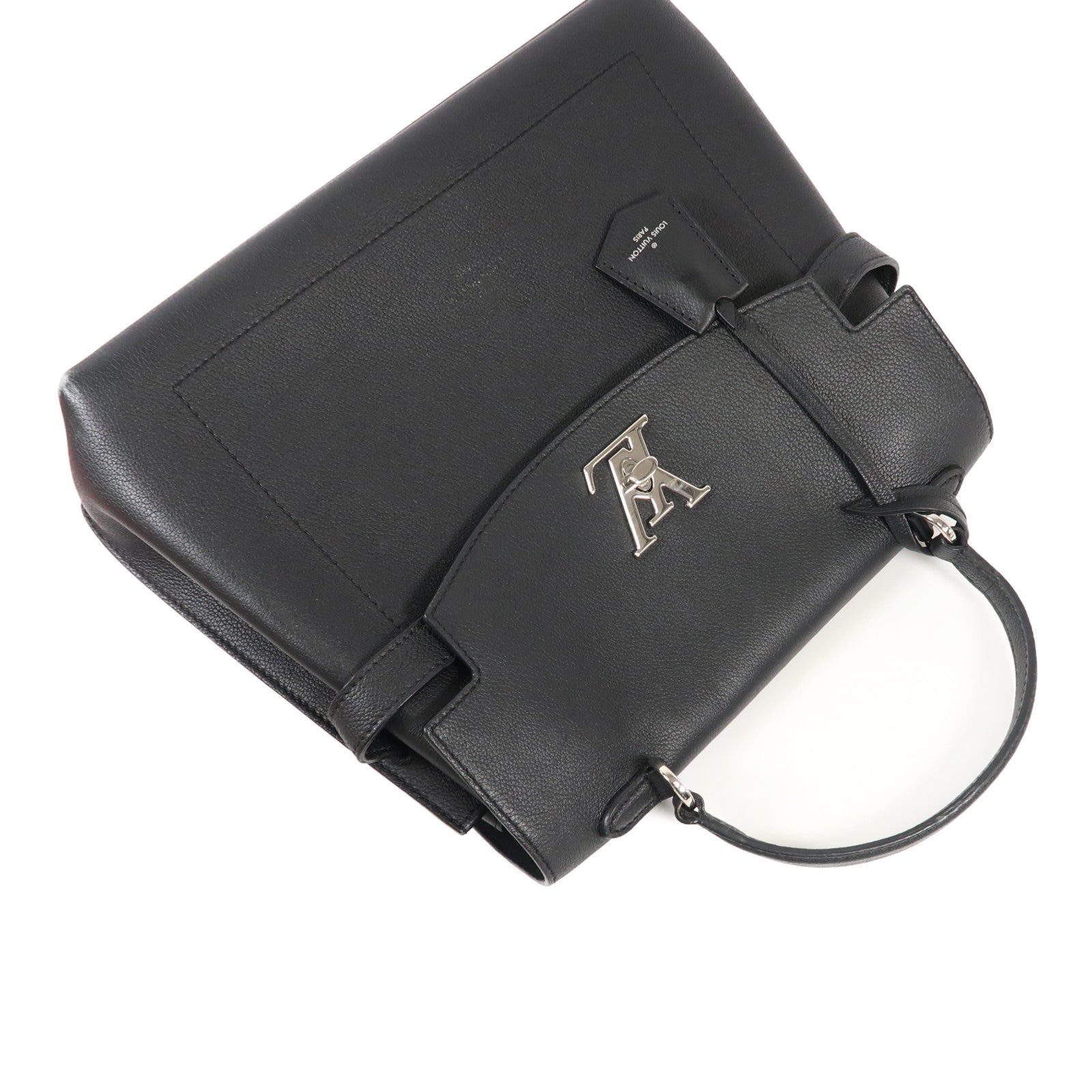 LOUIS VUITTON 牛皮皮革Lockme Ever銀扣手挽肩背兩用袋