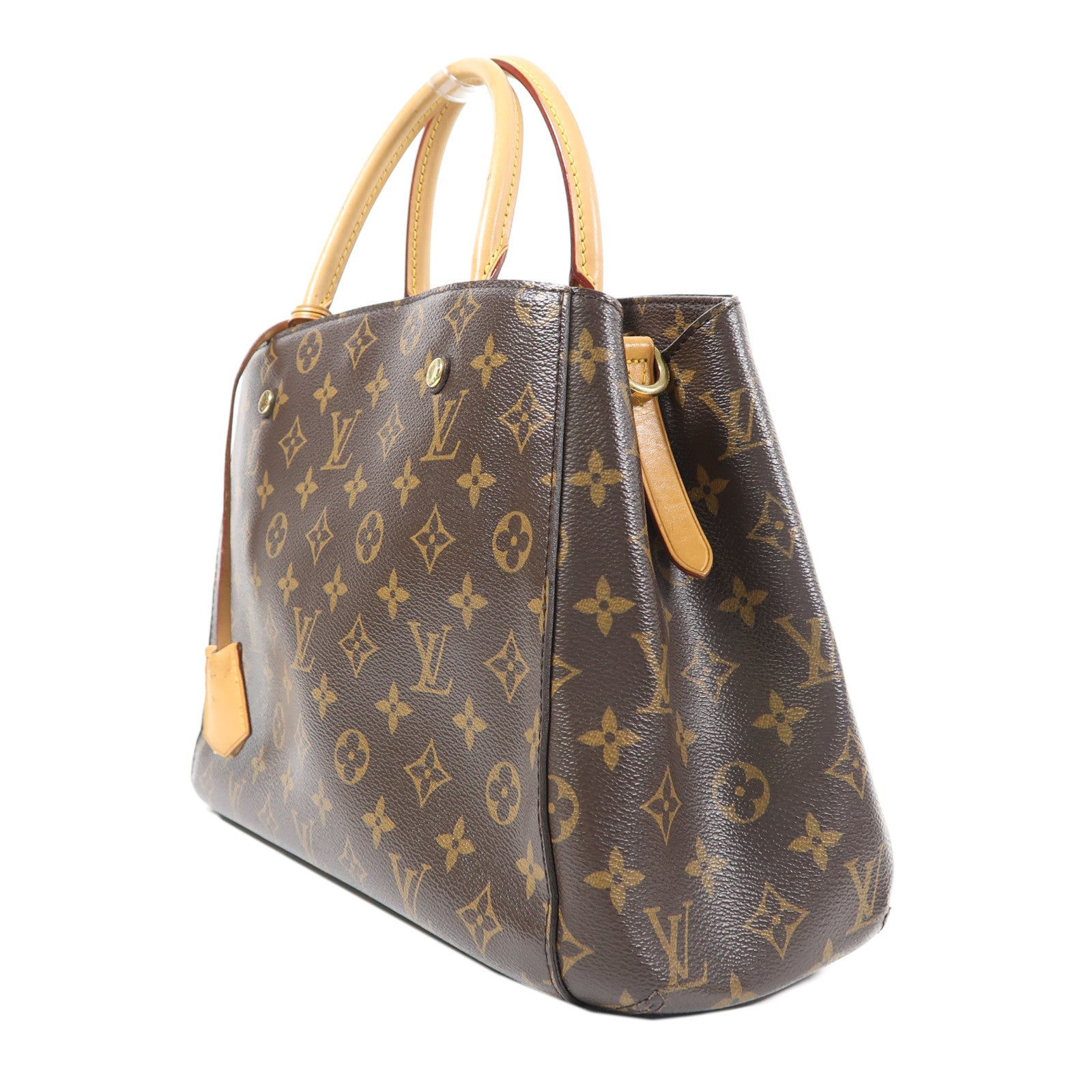 LOUIS VUITTON Monogram Montaigne金扣手挽肩背兩用袋啡色