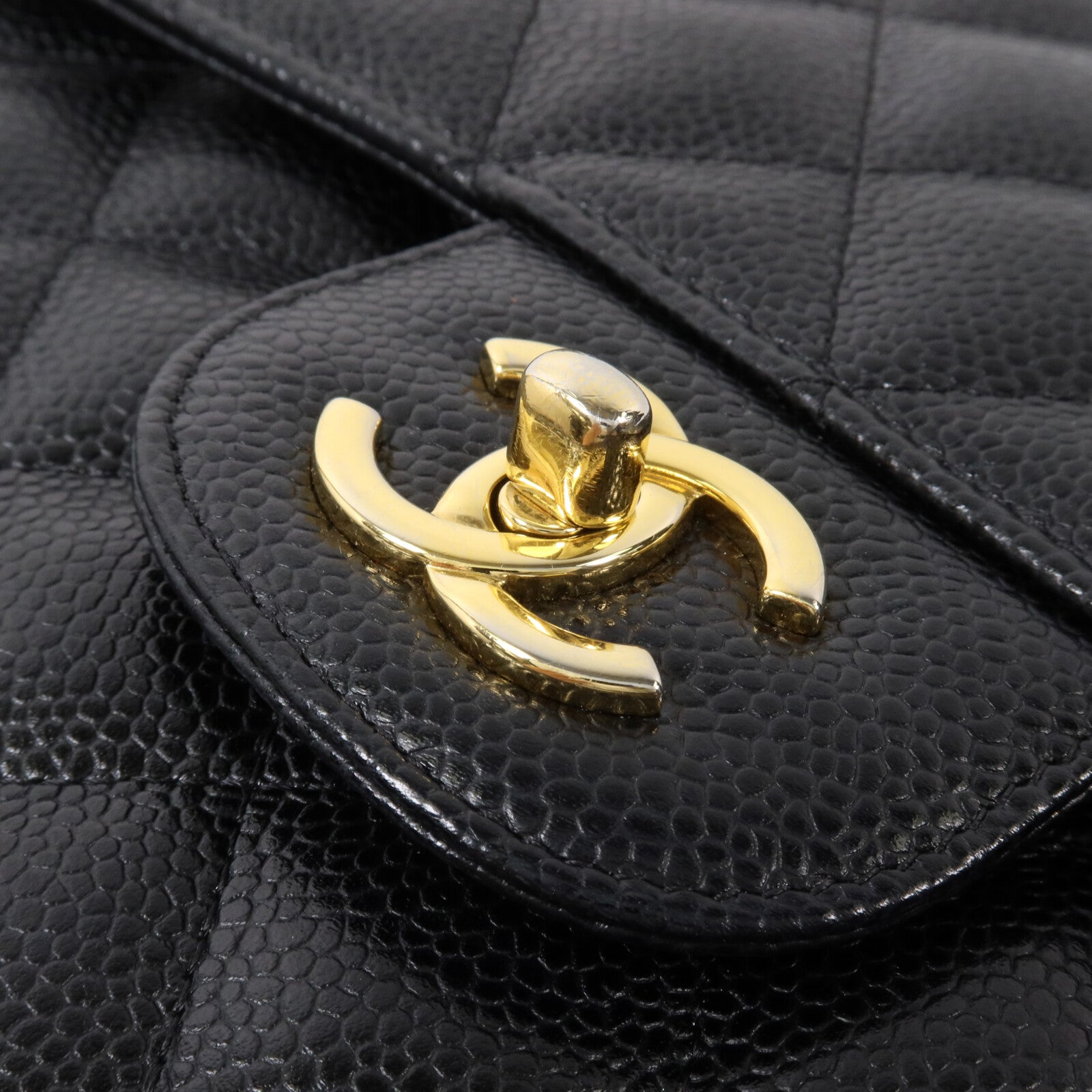 CHANEL 牛皮皮革Large Classic鏈帶肩背袋