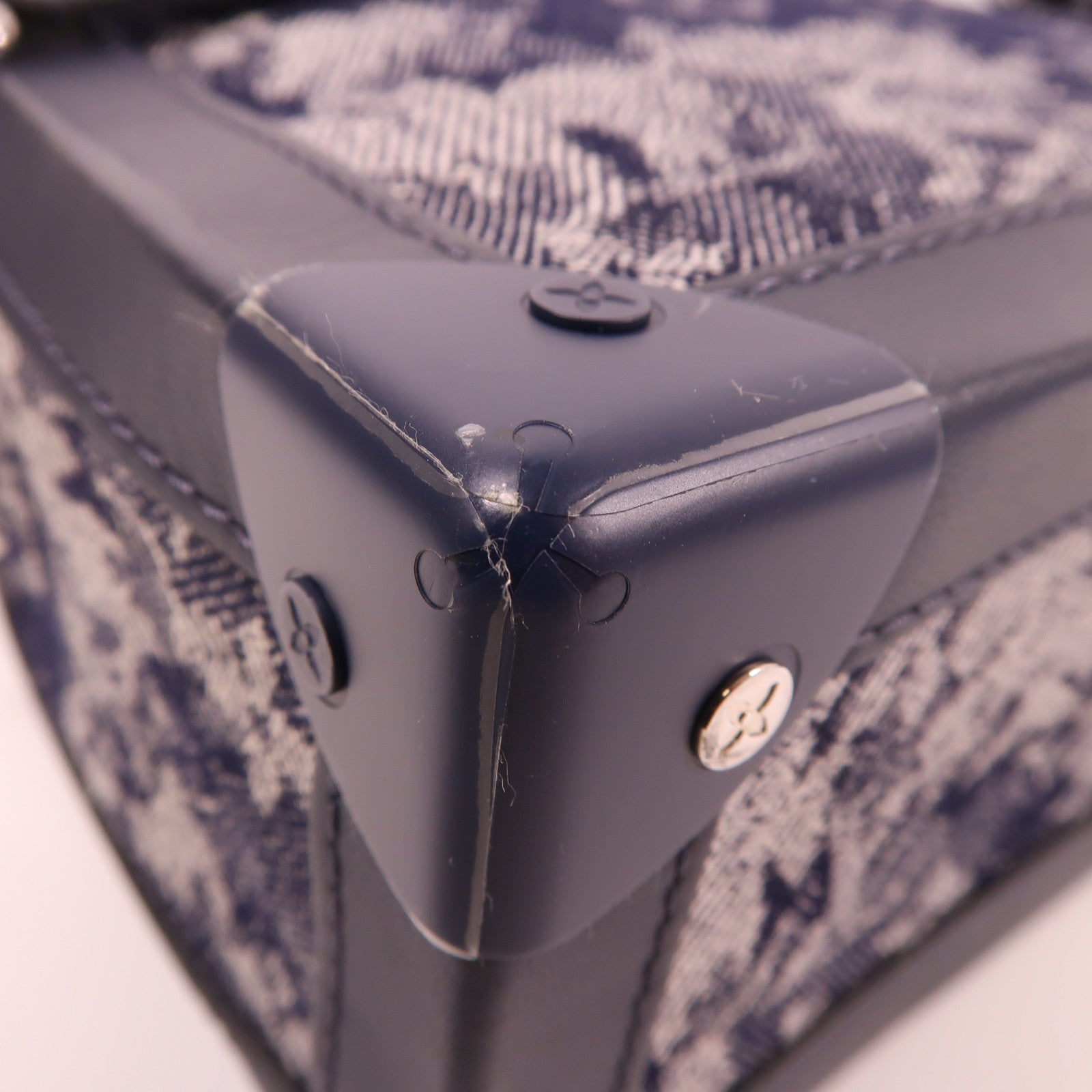 LOUIS VUITTON LV SHW Soft Trunk Shoulder Bag M57283 Monogram Tapestry Navy