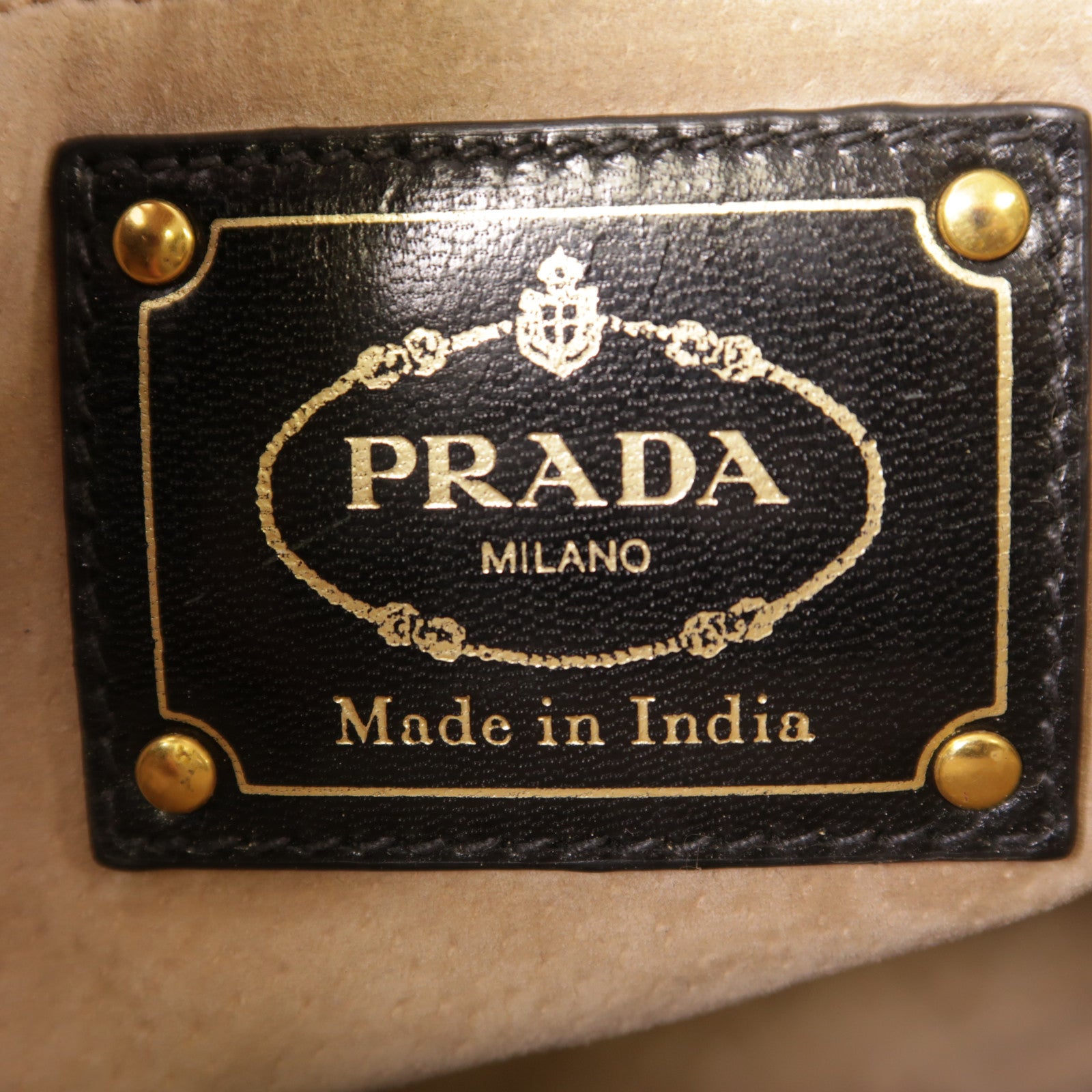 PRADA 牛皮皮革2 Way Bag金扣手挽肩背兩用袋