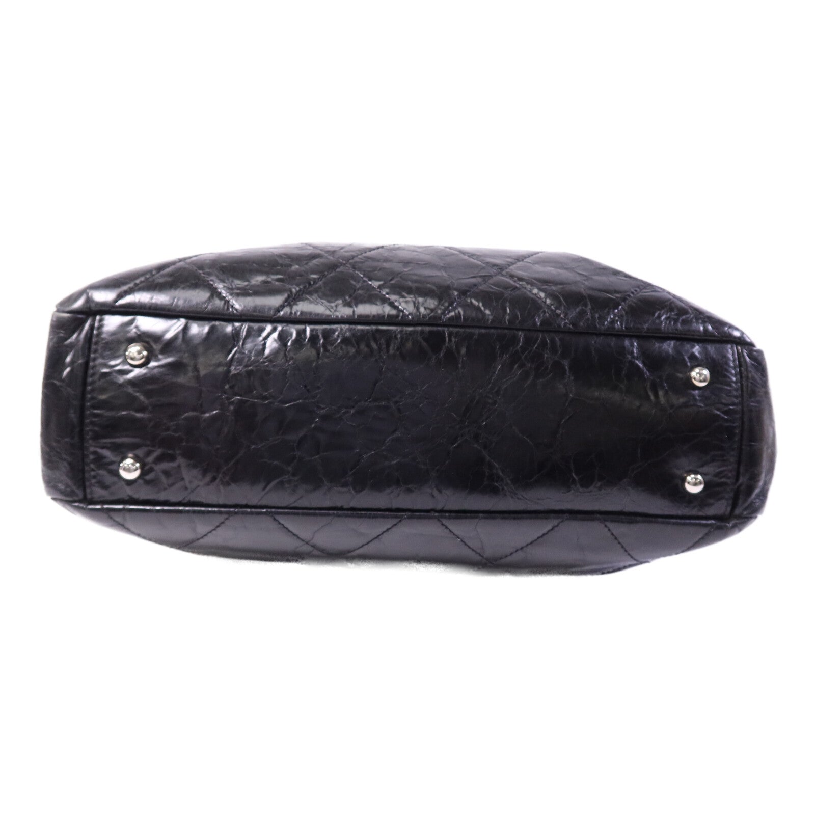 CHANEL 牛皮皮革Portobello Tote銀扣鏈帶肩背袋