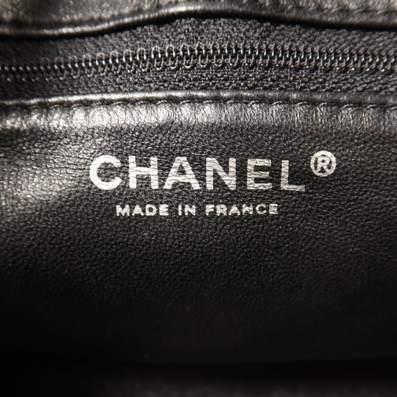 CHANEL 羊皮皮革Boston Bag銀扣鏈帶手挽袋