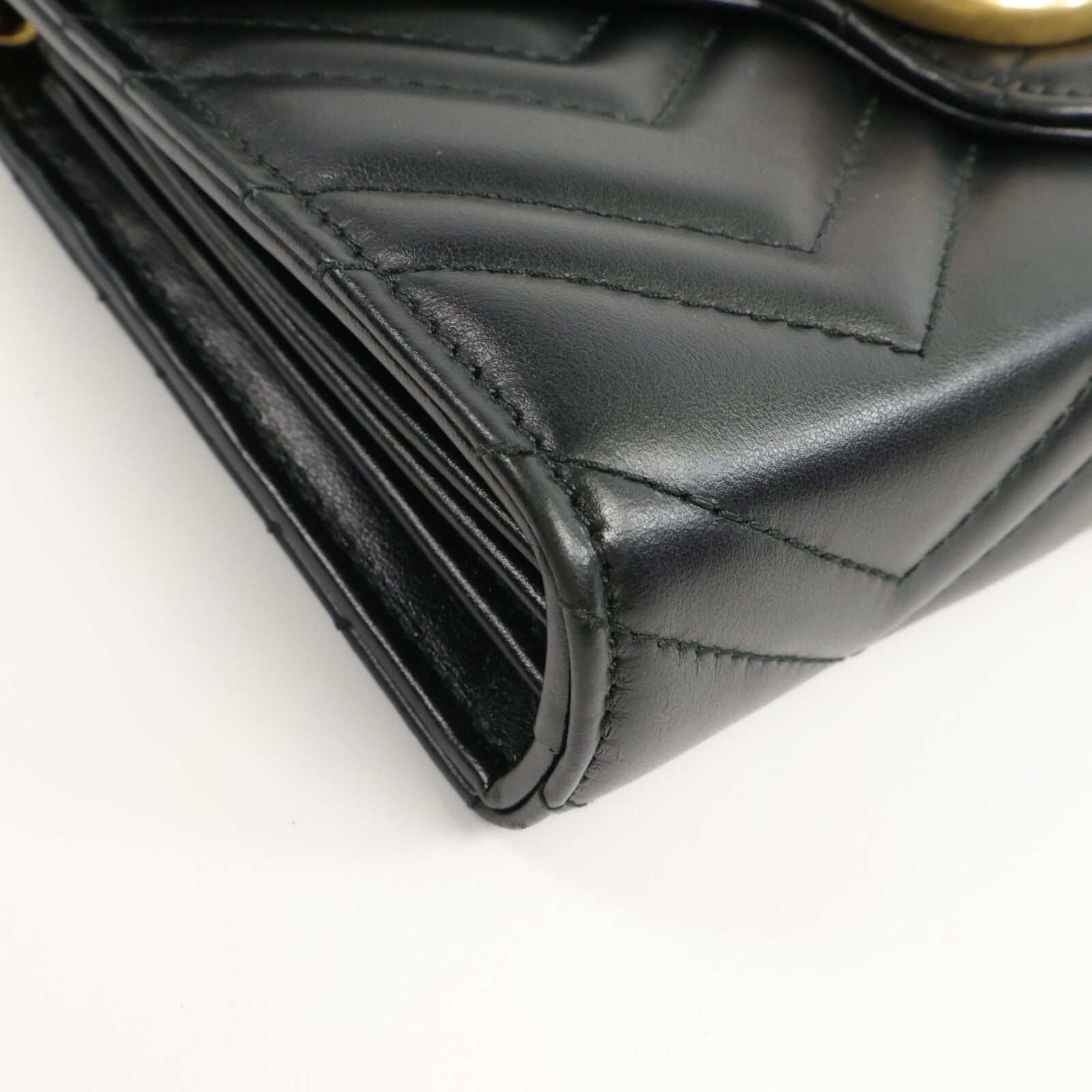 GUCCI 牛皮皮革GG Marmont Shoulder Bag鏈帶肩背袋