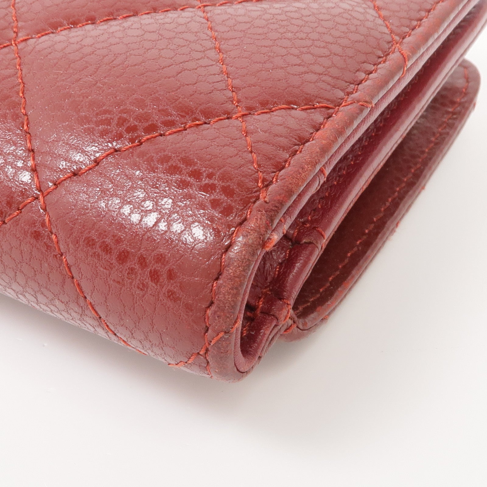 CHANEL 牛皮皮革Wallet銀扣錢包