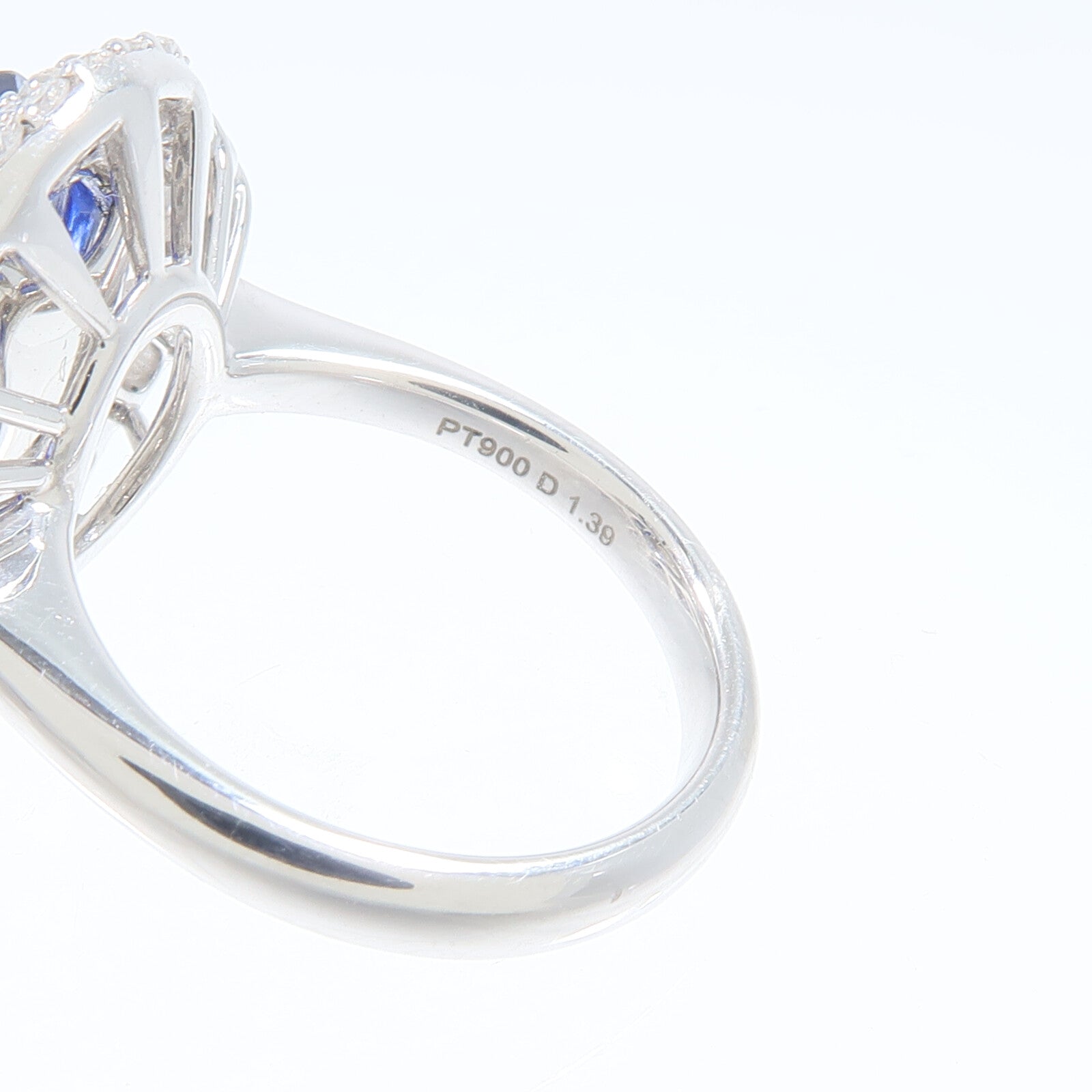 JEWELRY PT900鉑金Sapphire Diamond Ring藍寶石/鑽石戒指