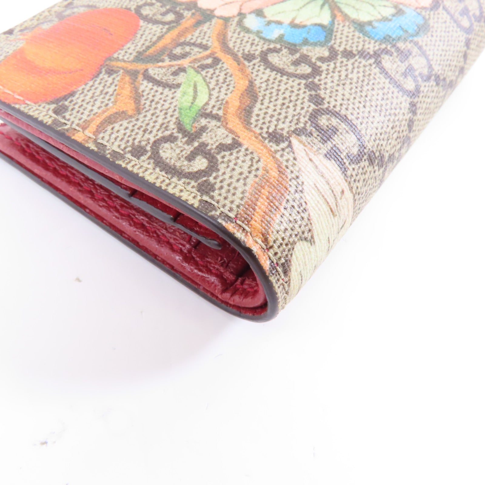 GUCCI 塗層帆布Wallet金扣錢包棕色