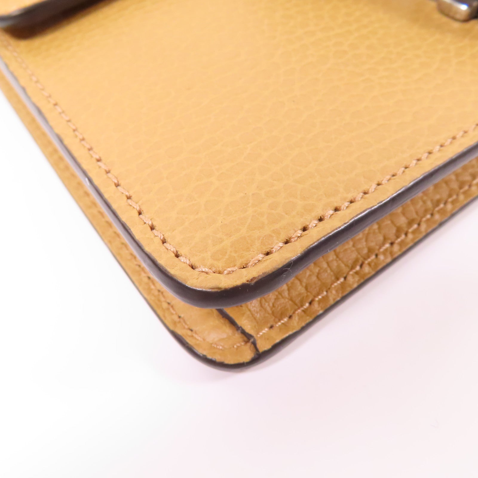 GUCCI GG SHW Dionysus Chain Shoulder Bag Calfskin Leather Brown