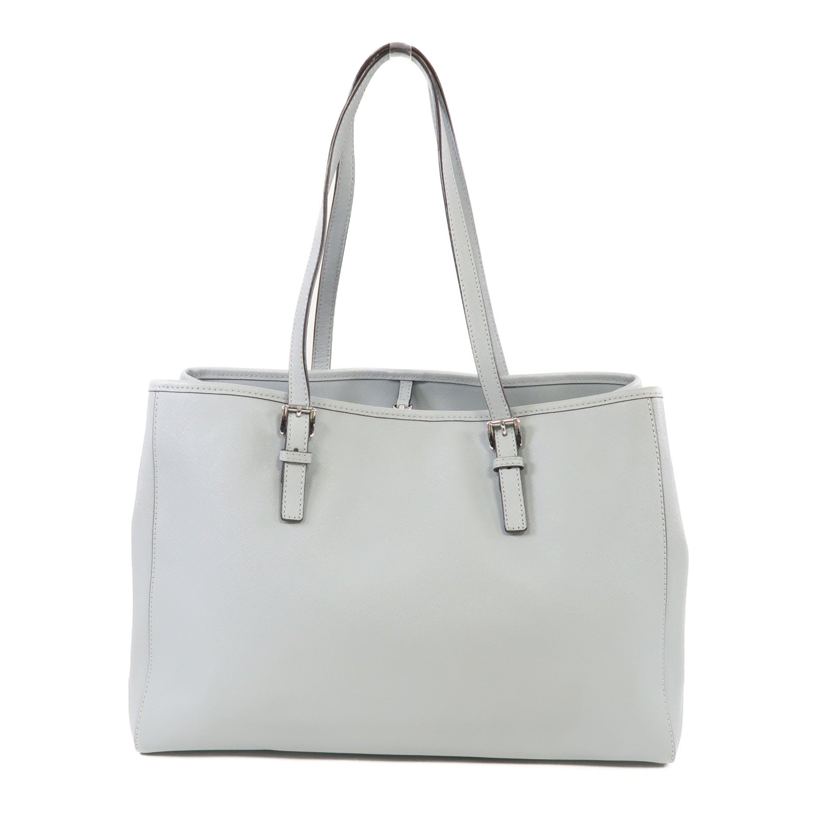Michael Kors 牛皮皮革Handbag銀扣手挽袋淺藍色