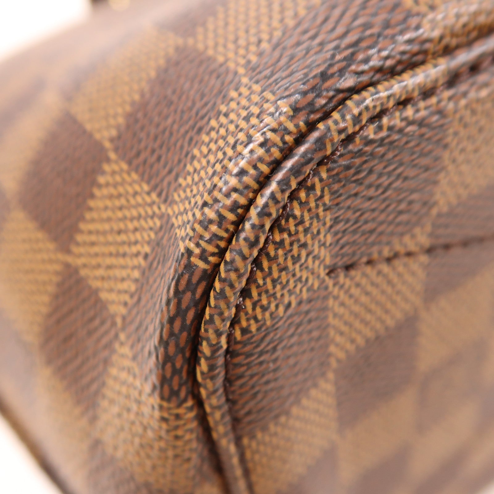 LOUIS VUITTON Damier Siena Satchel PM金扣手挽袋棕色