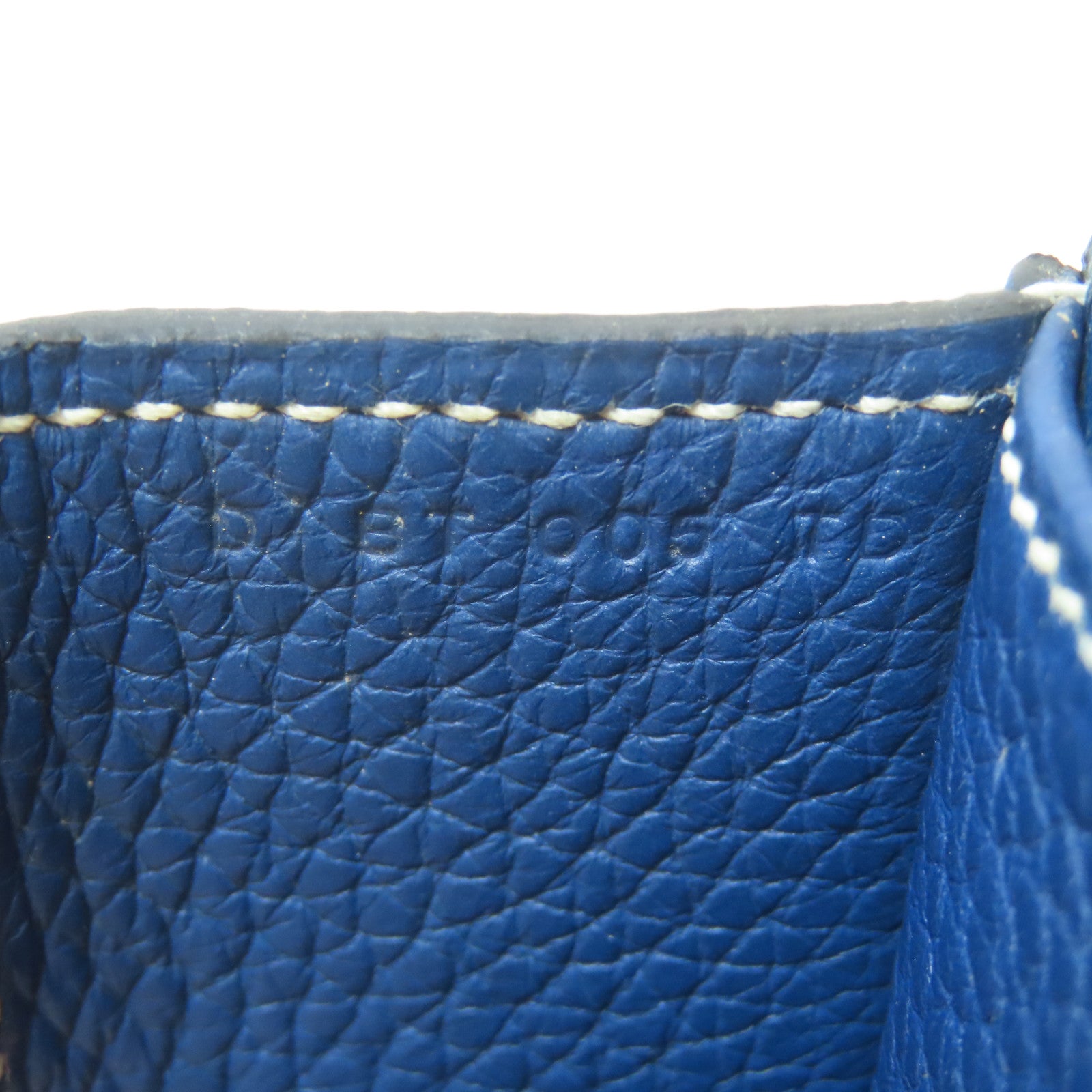 HERMES Clemence皮革Halzan 31金扣手挽肩背兩用袋Bleu Brighton/藍色