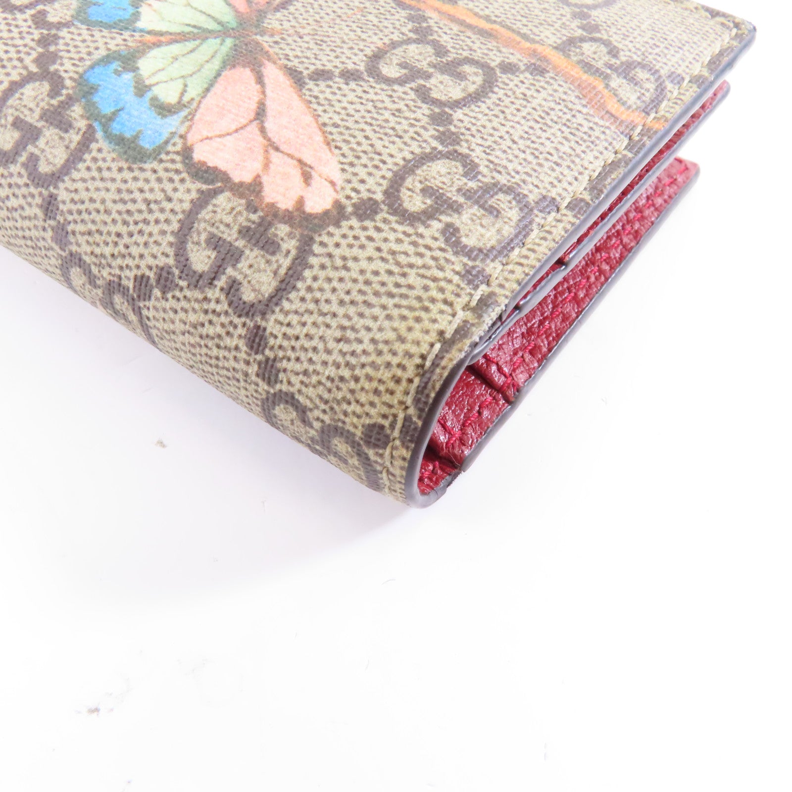 GUCCI 塗層帆布Wallet金扣錢包棕色