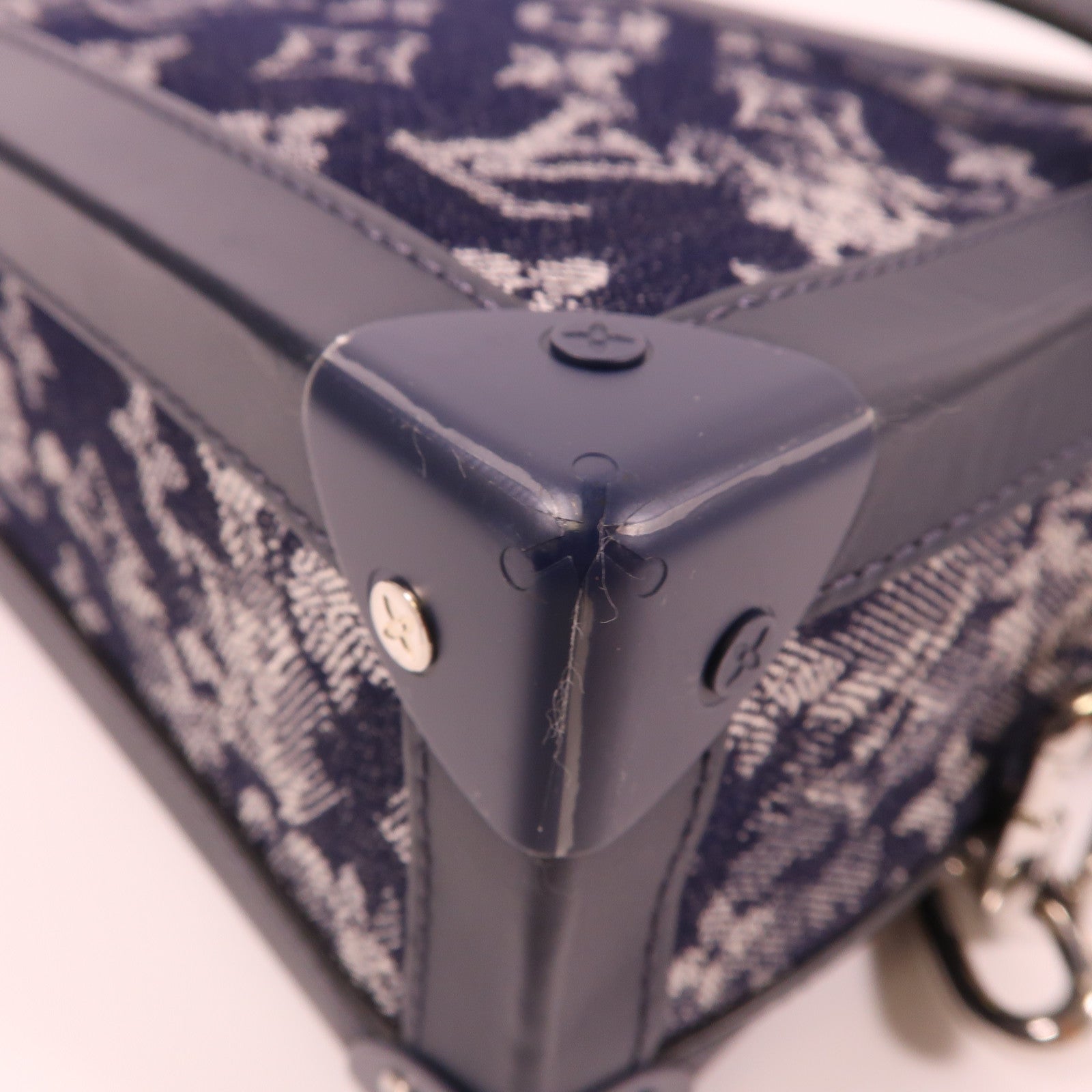 LOUIS VUITTON LV SHW Soft Trunk Shoulder Bag M57283 Monogram Tapestry Navy