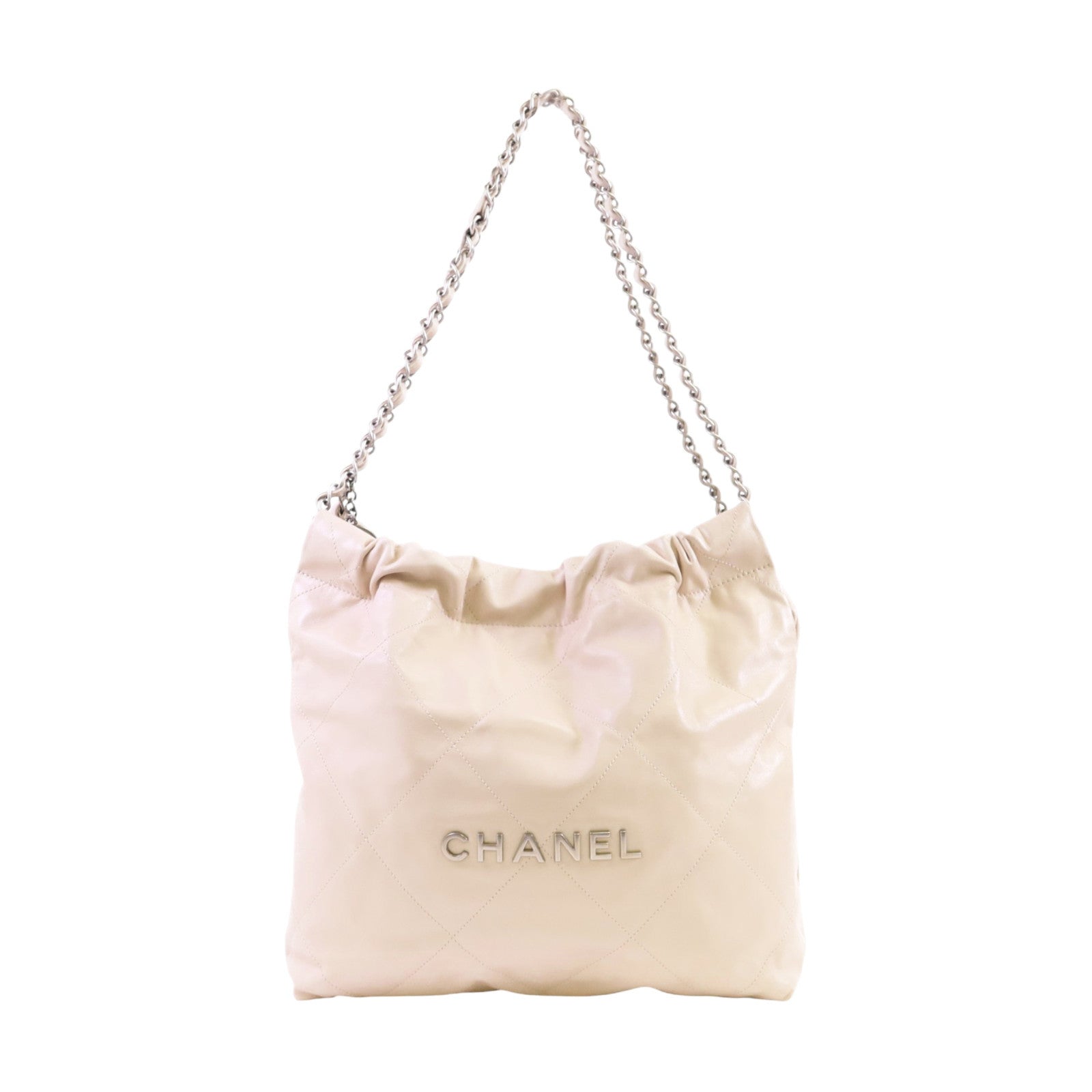 CHANEL 牛皮皮革Chanel 22 Small銀扣鏈帶肩背袋