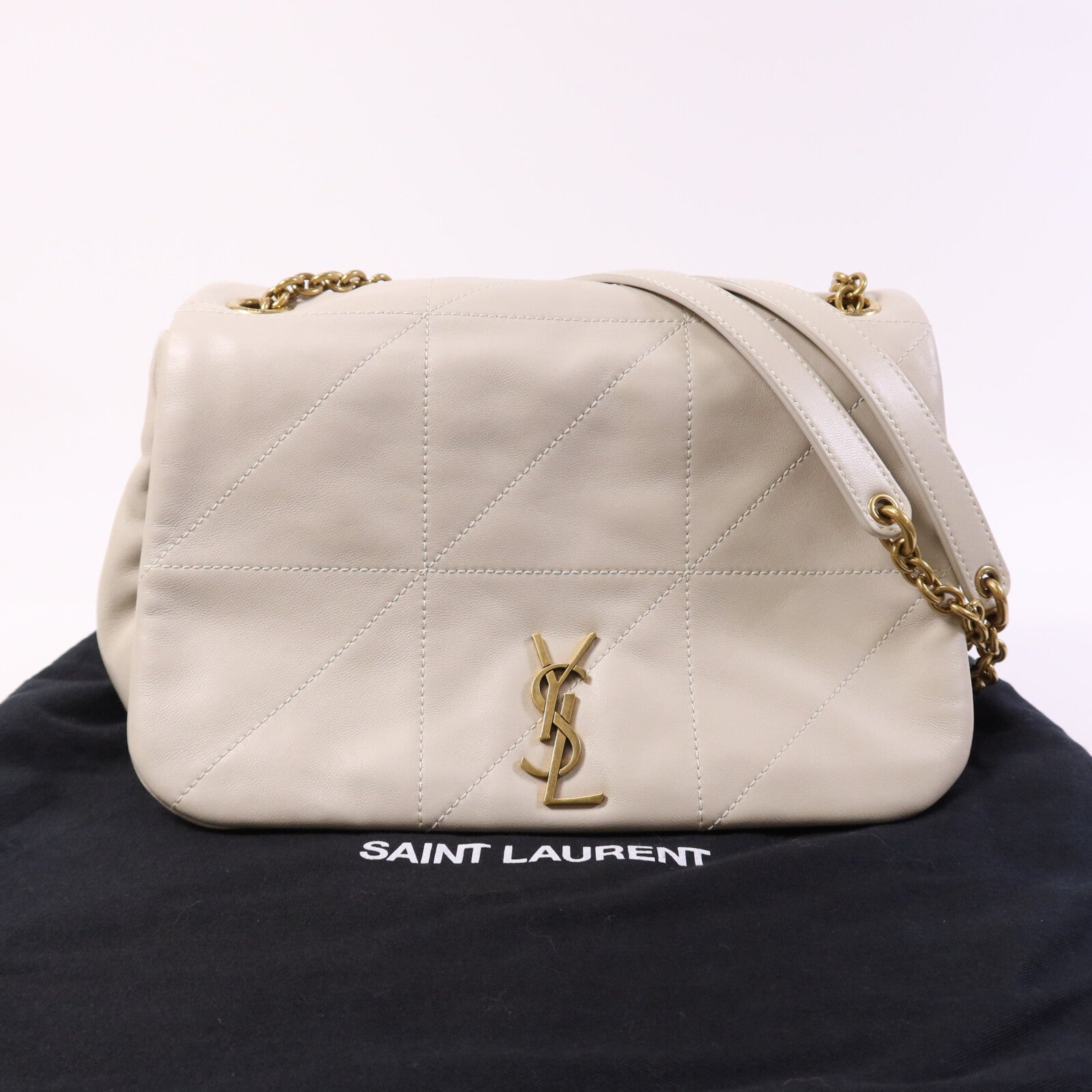 YVES SAINT LAURENT 【激減優惠】羊皮皮革Jamie4.0金扣鏈帶肩背袋