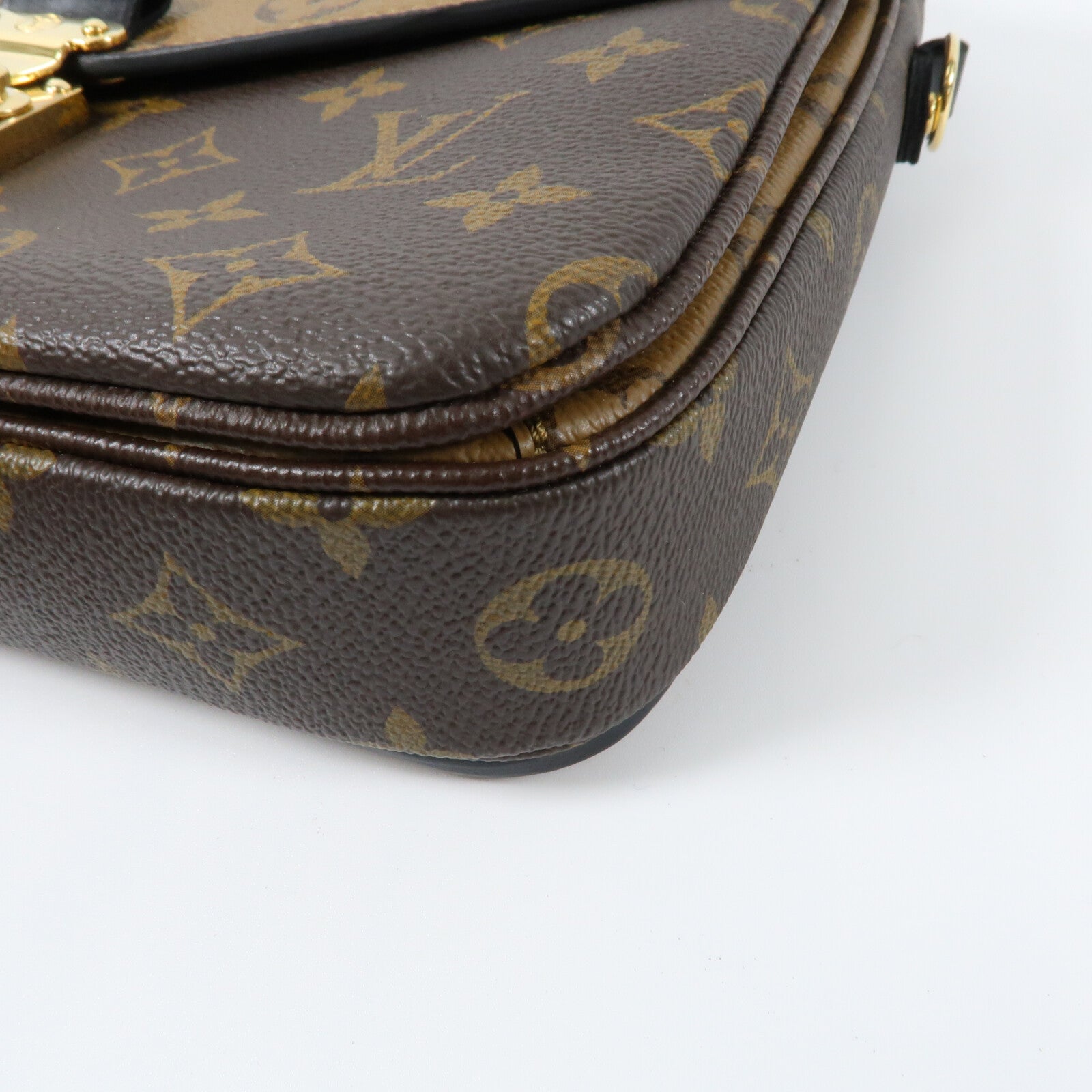 LOUIS VUITTON Monogram Reverse Pochette Metis金扣手挽肩背兩用袋