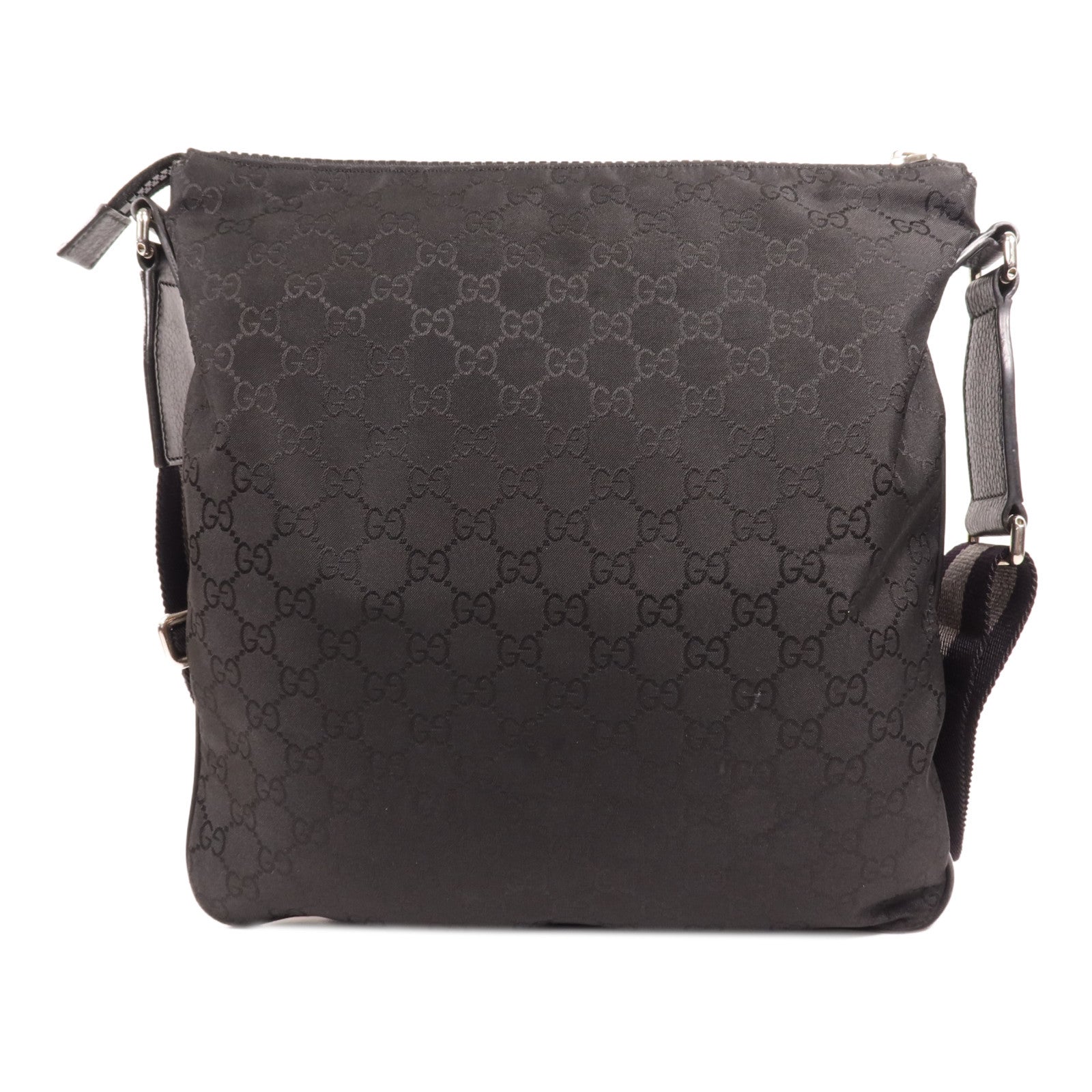 GUCCI 尼龍Shoulder Bag銀扣肩背袋