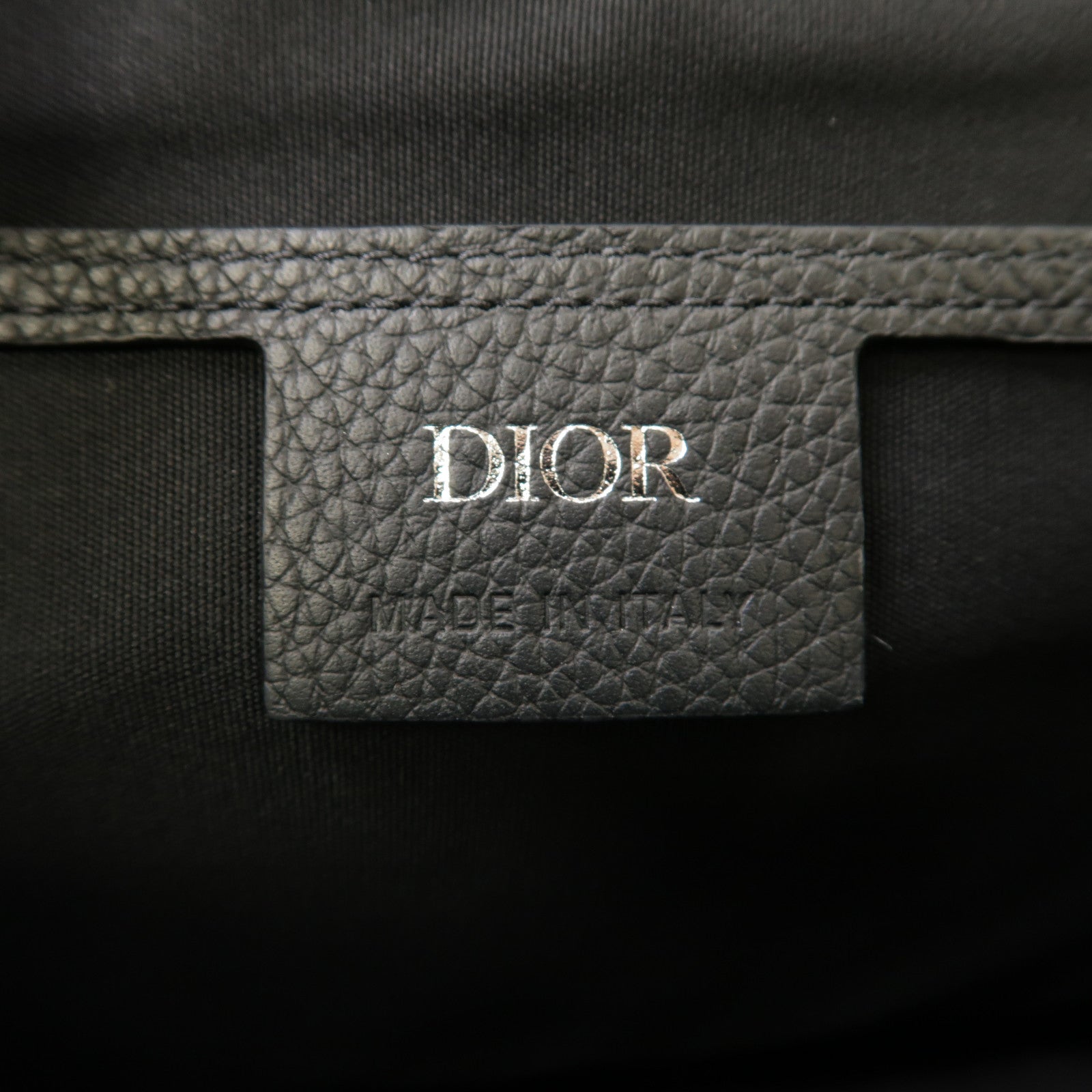 Dior 皮革/帆布Mini Saddle Messenger Bag銀扣肩背袋藍色
