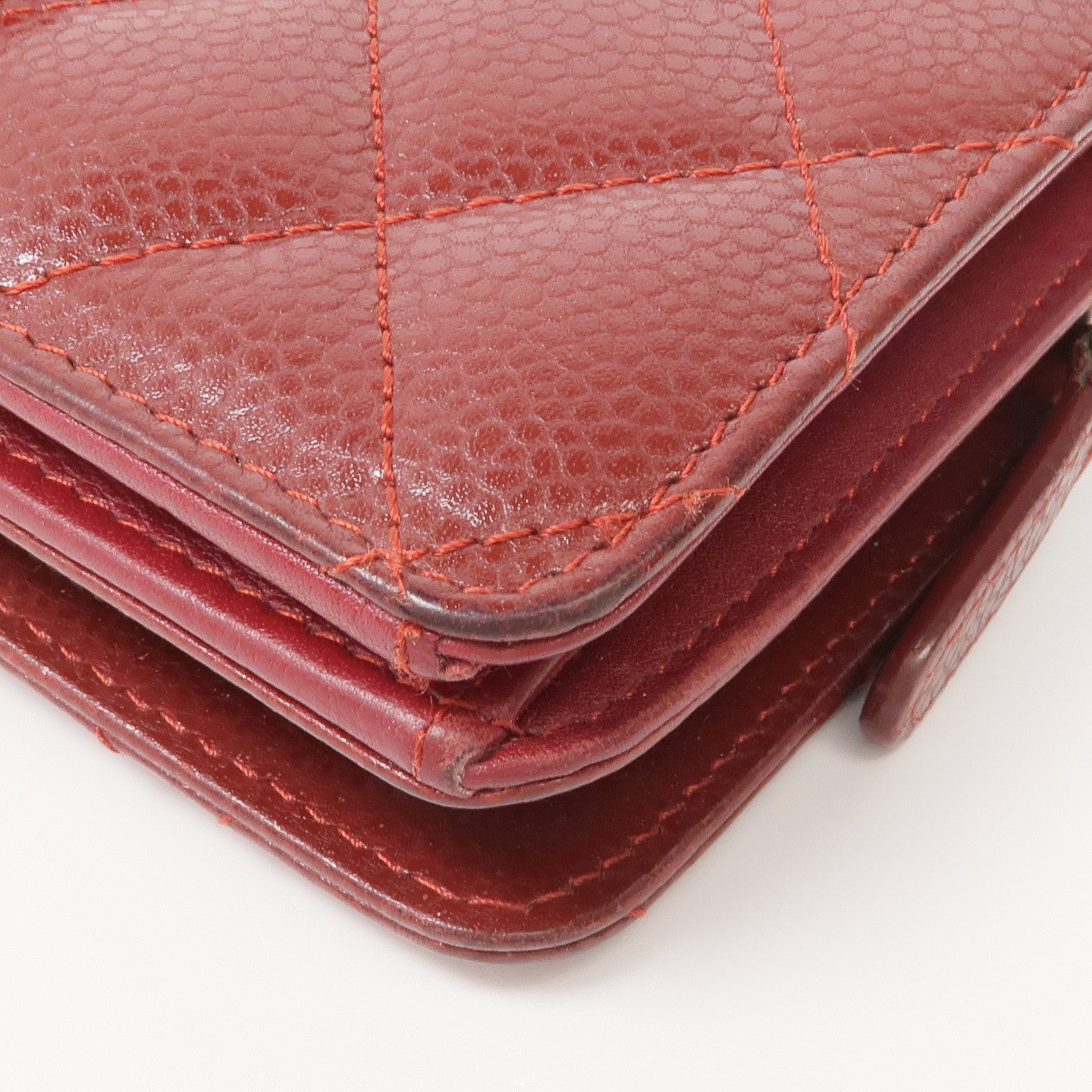 CHANEL 牛皮皮革Wallet銀扣錢包