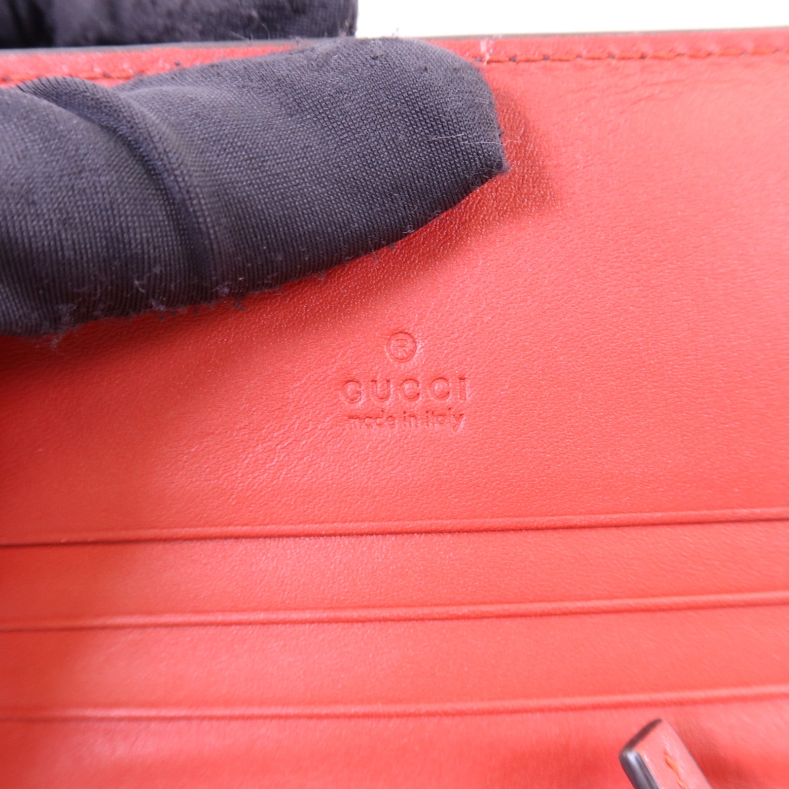GUCCI 牛皮皮革Queen Margaret金扣錢包