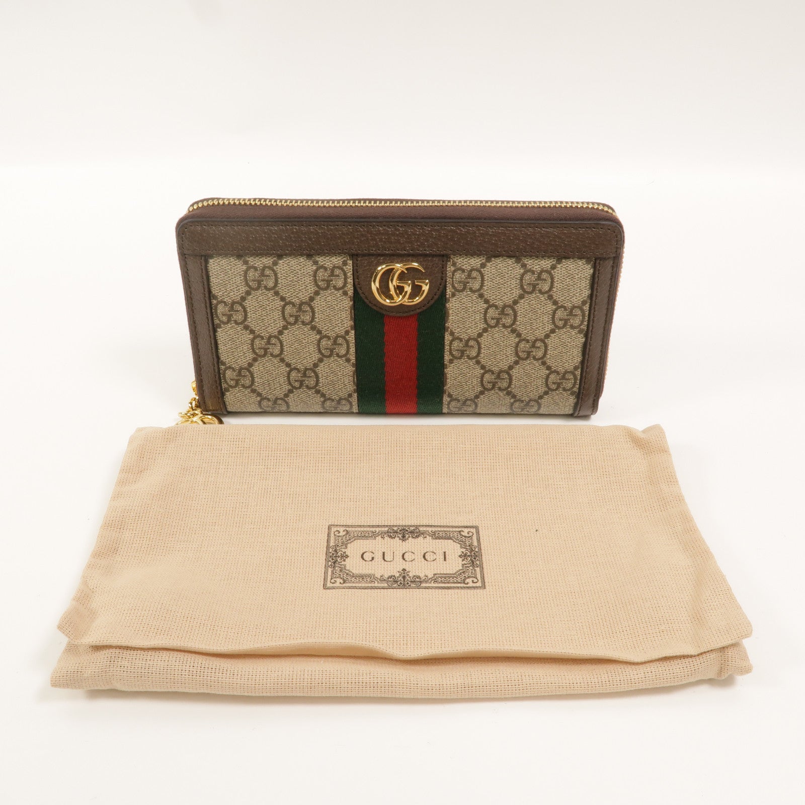 GUCCI 塗層帆布Zipper Long Wallet長錢包