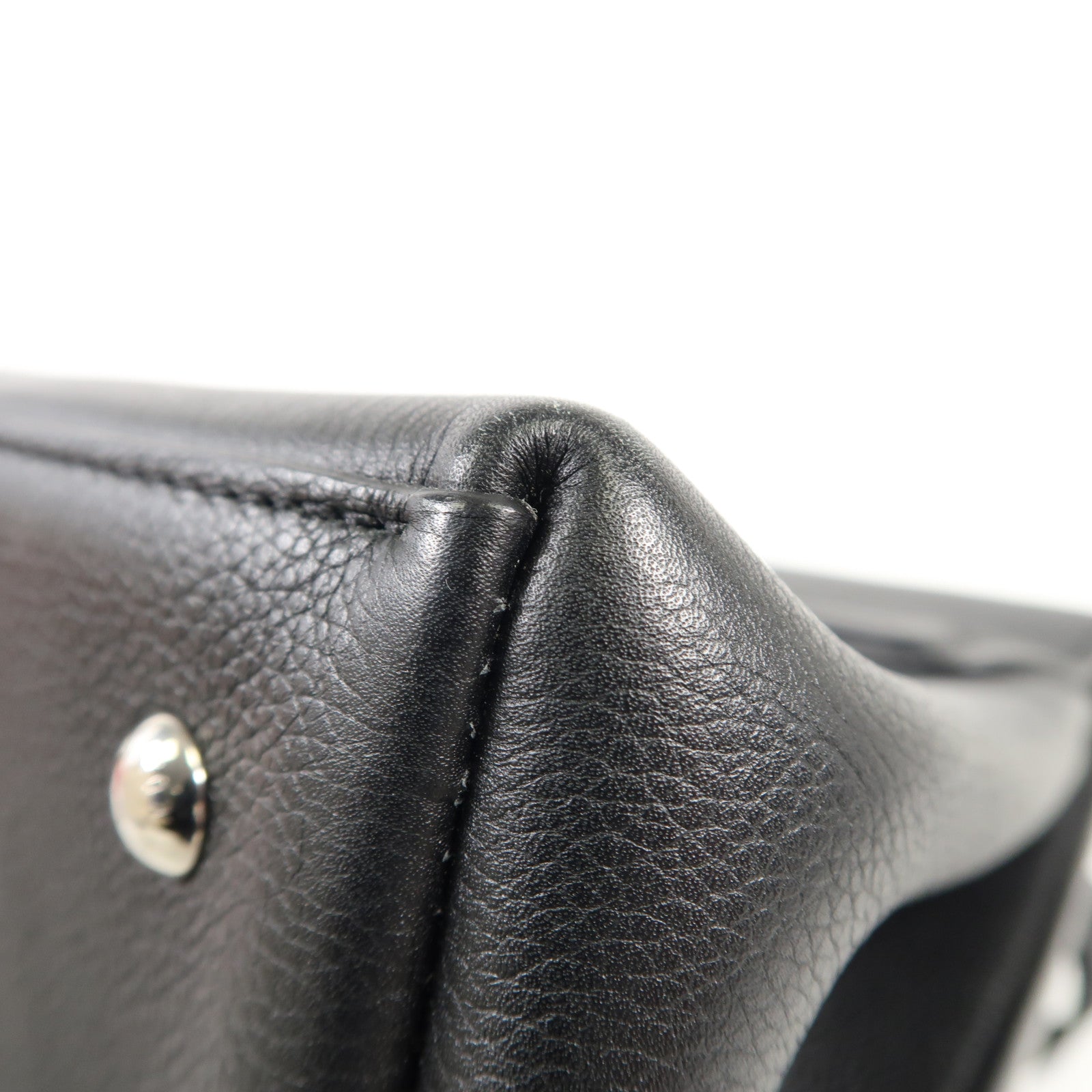 LOUIS VUITTON 牛皮皮革Lockme Ever銀扣手挽肩背兩用袋