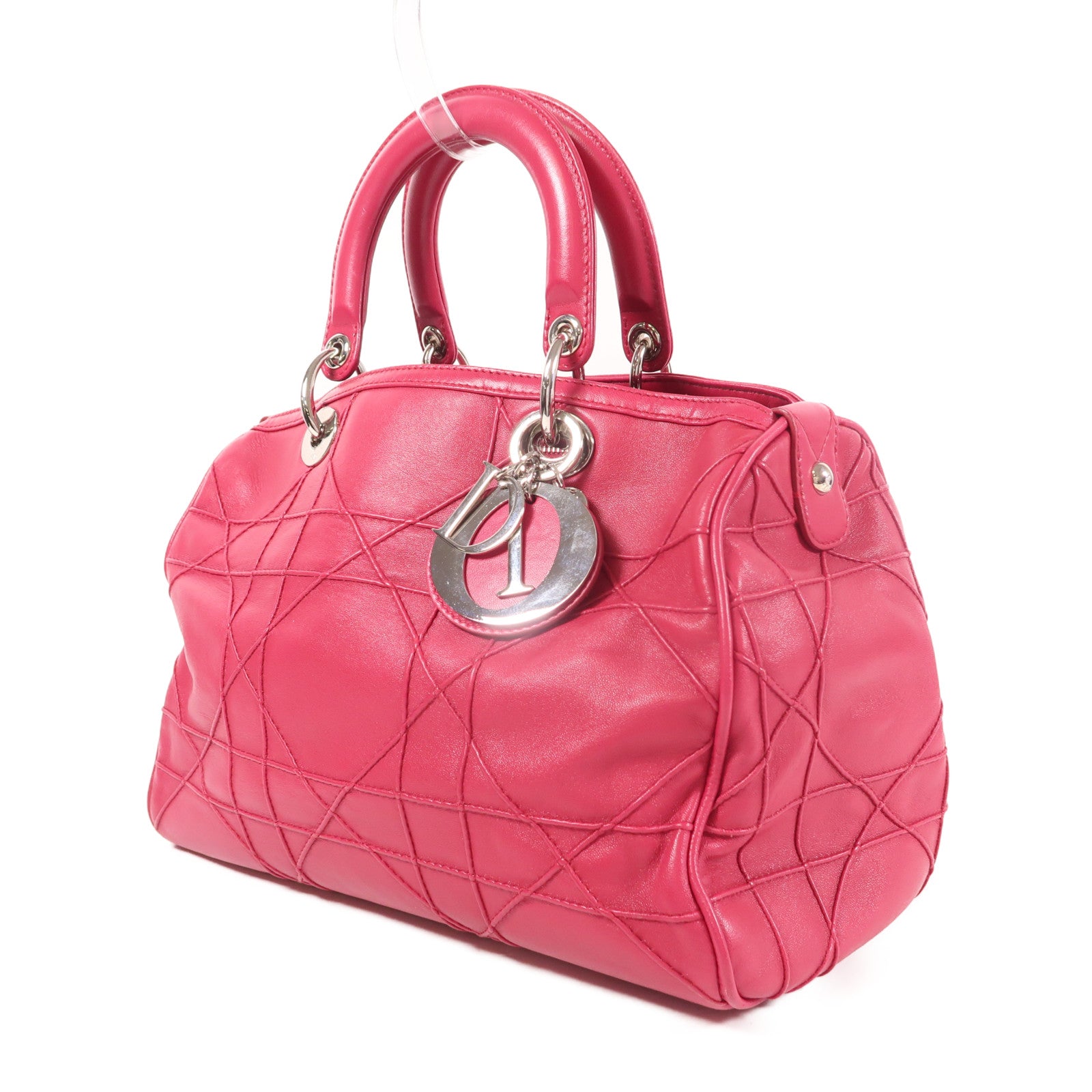 Dior 牛皮皮革Hand Bag銀扣手挽袋