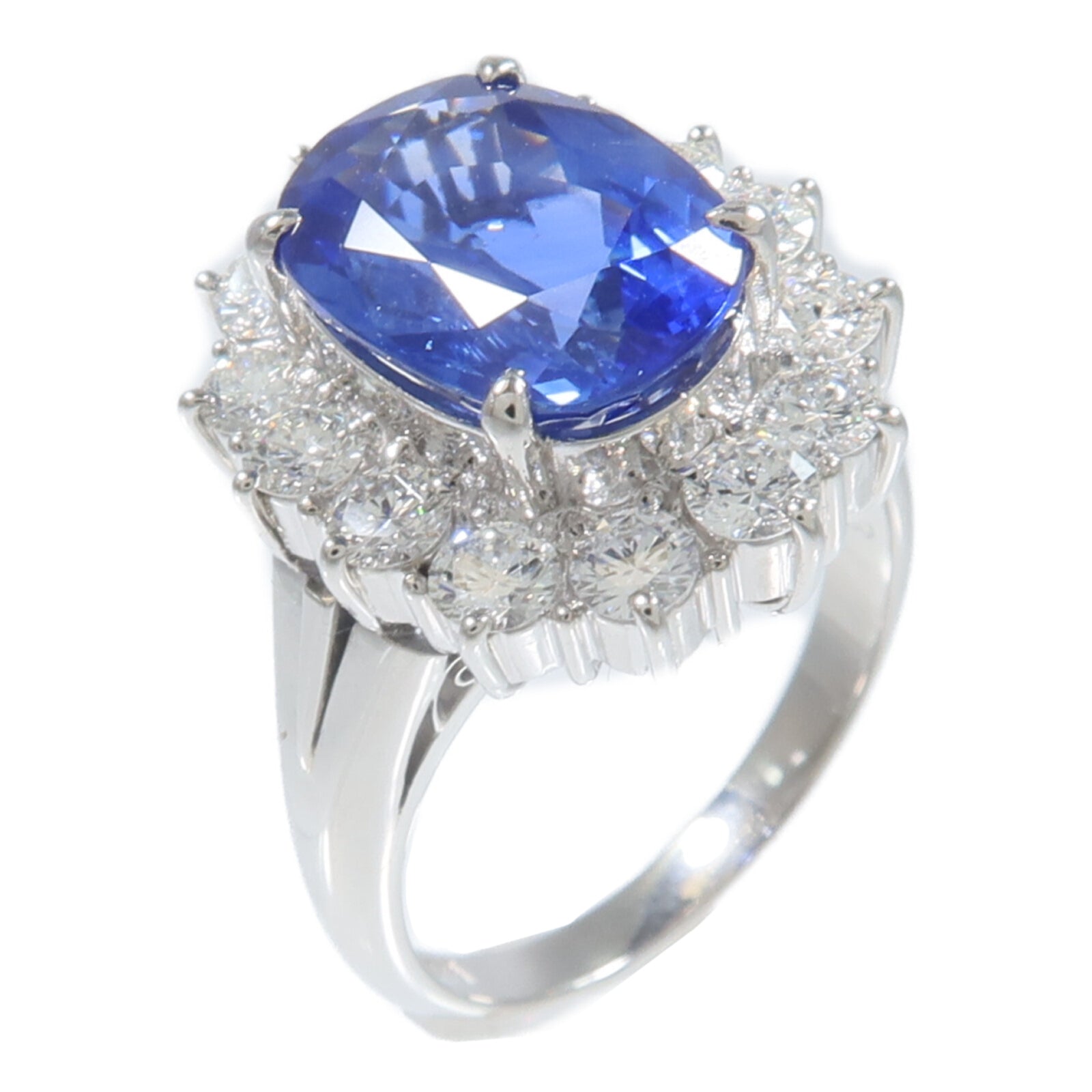 JEWELRY PT900鉑金Sapphire Diamond Ring藍寶石/鑽石戒指