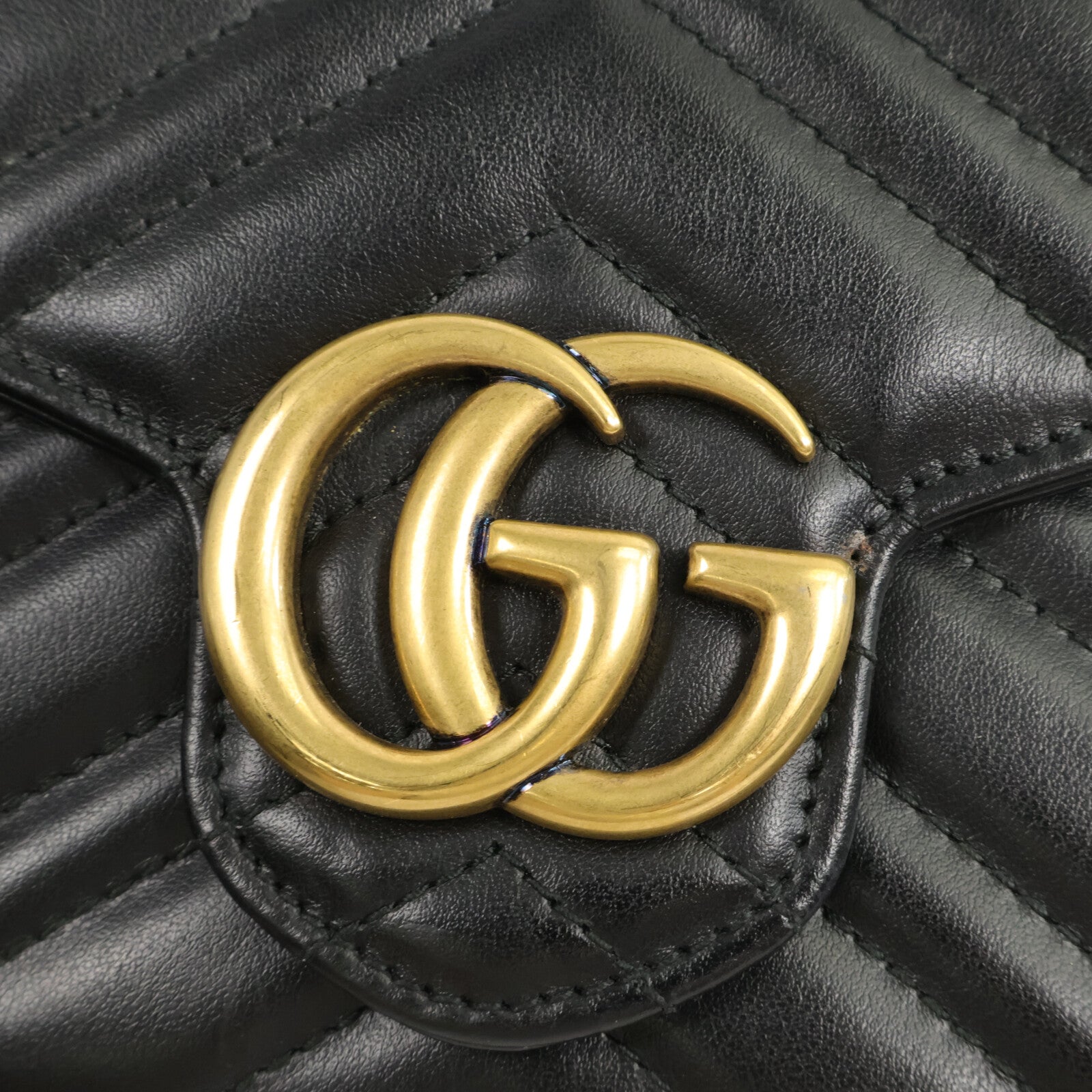 GUCCI 牛皮皮革GG Marmont Shoulder Bag鏈帶肩背袋