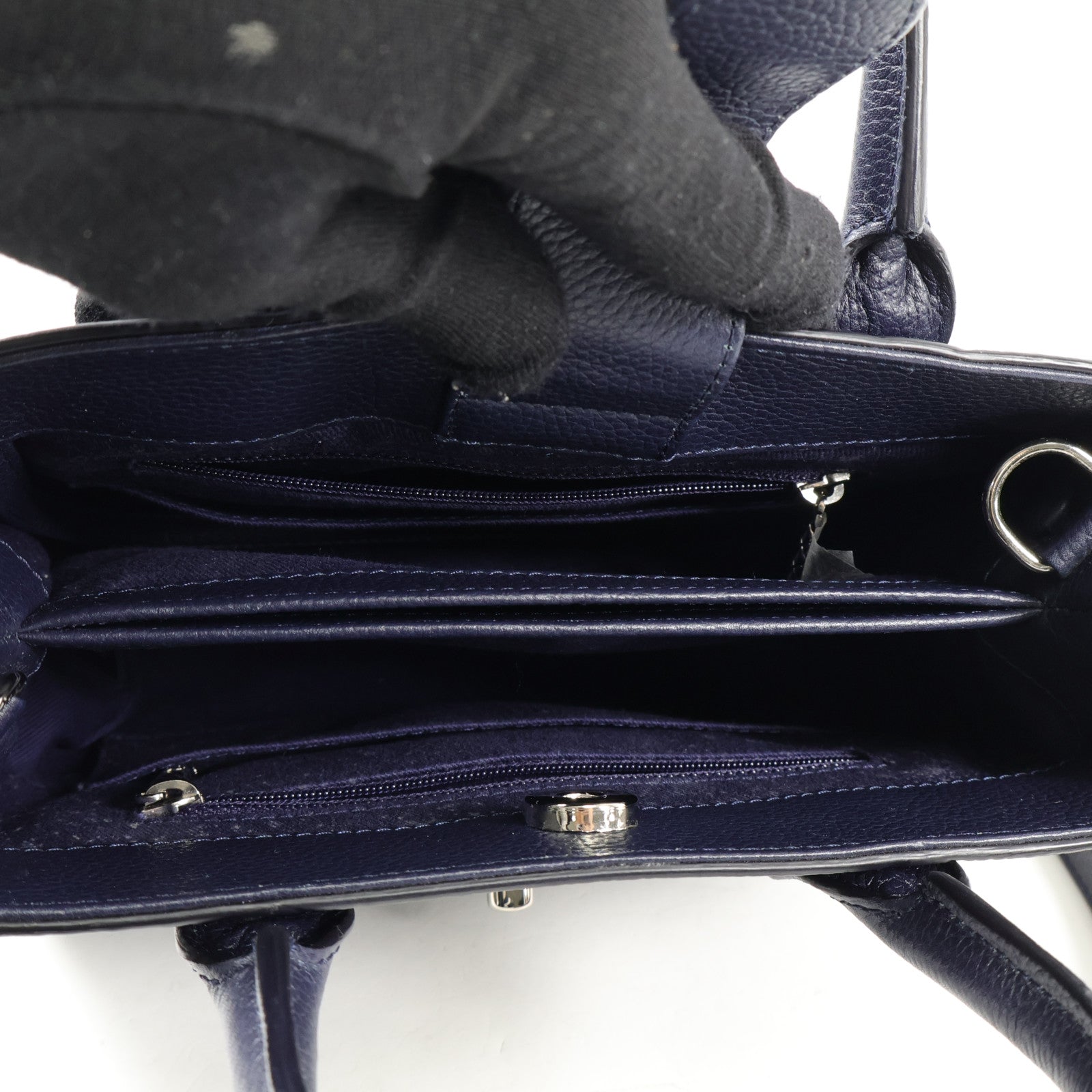 CHANEL 牛皮皮革Neo Executive Tote Mini銀扣手挽肩背兩用袋