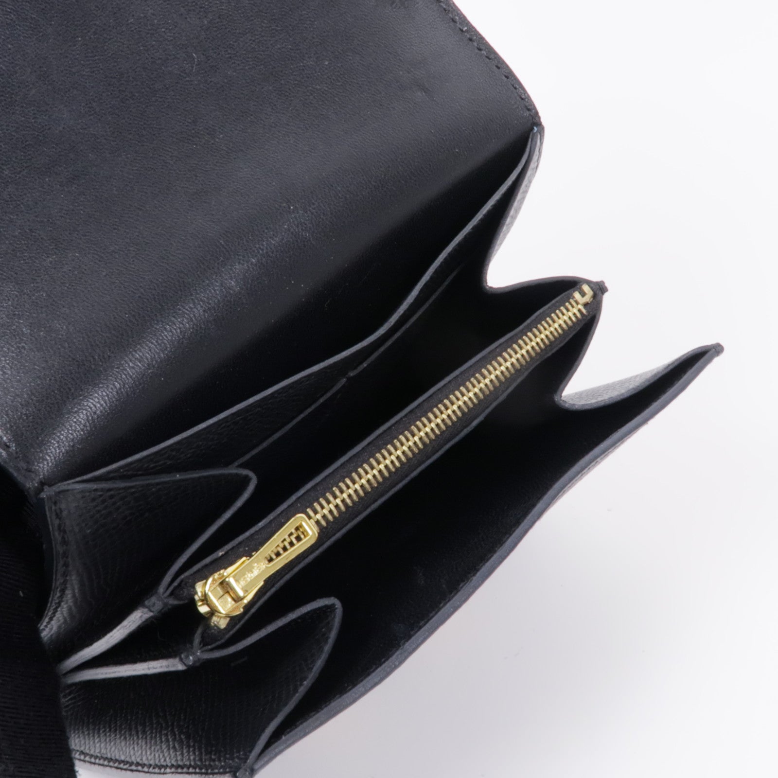 HERMES Epsom皮革Constance Wallet金扣錢包Noir