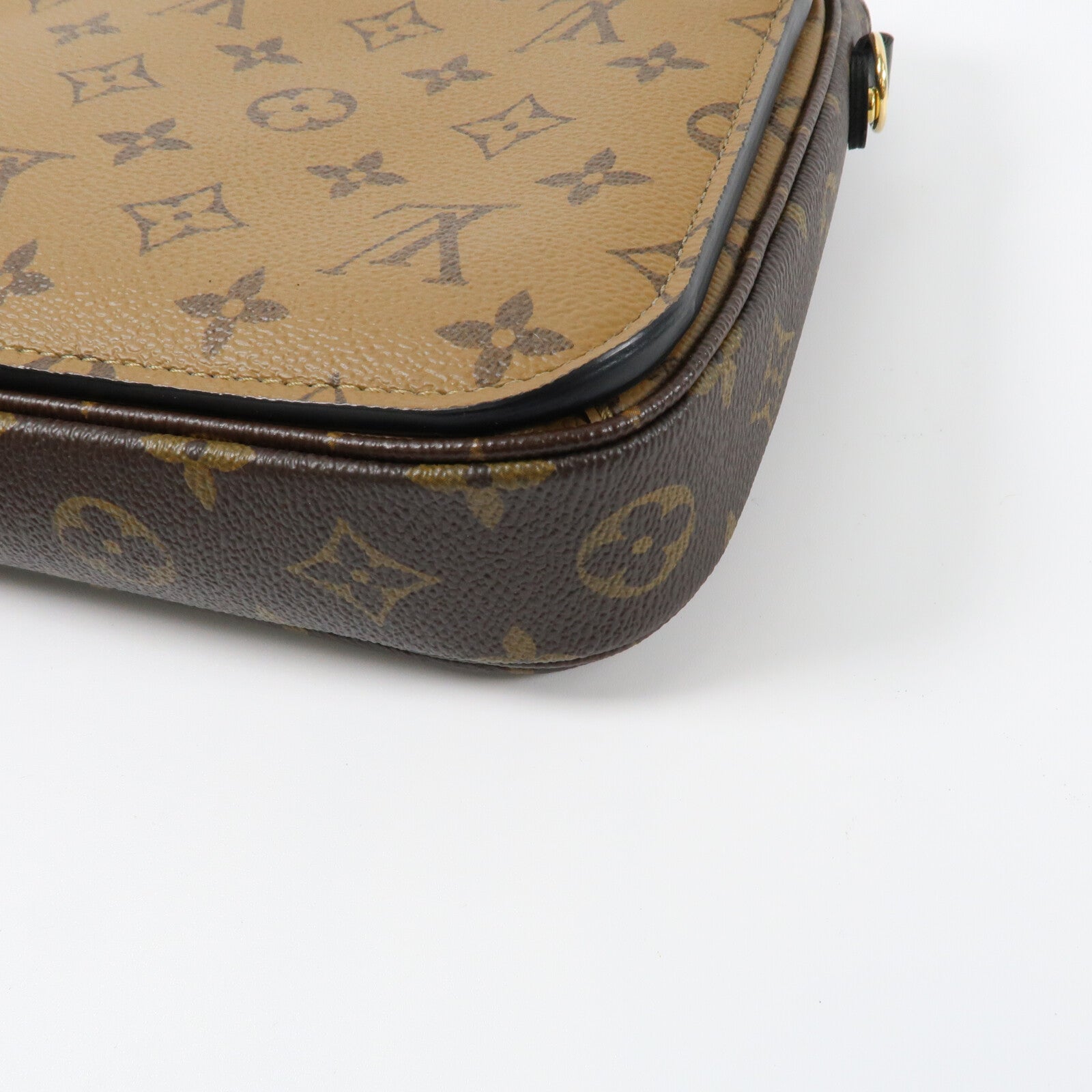 LOUIS VUITTON Monogram Reverse Pochette Metis金扣手挽肩背兩用袋