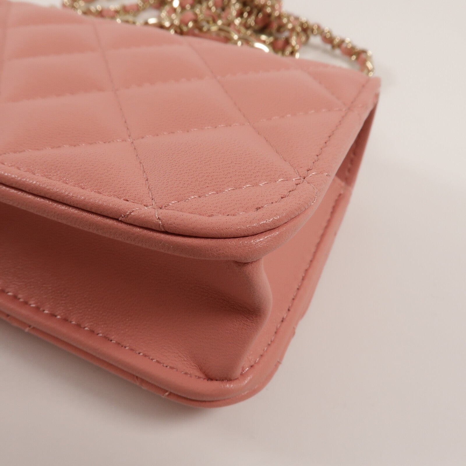 CHANEL 羊皮皮革Wallet On Chain With Handle鏈帶手挽肩背兩用袋