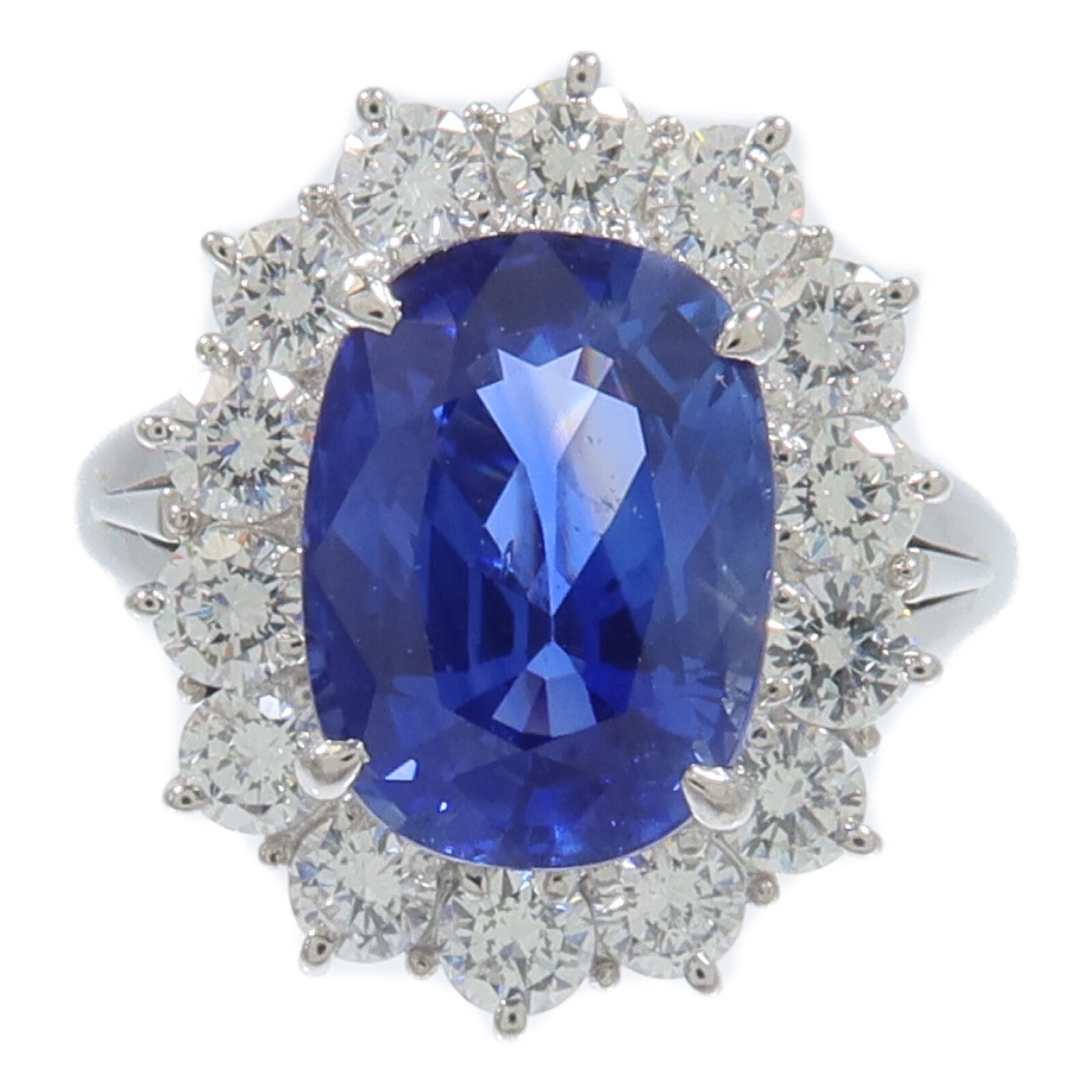 JEWELRY PT900鉑金Sapphire Diamond Ring藍寶石/鑽石戒指