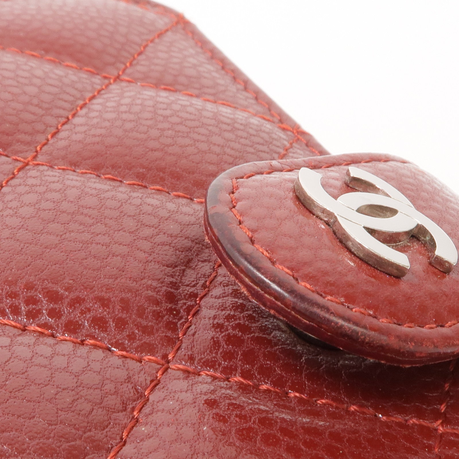 CHANEL 牛皮皮革Wallet銀扣錢包