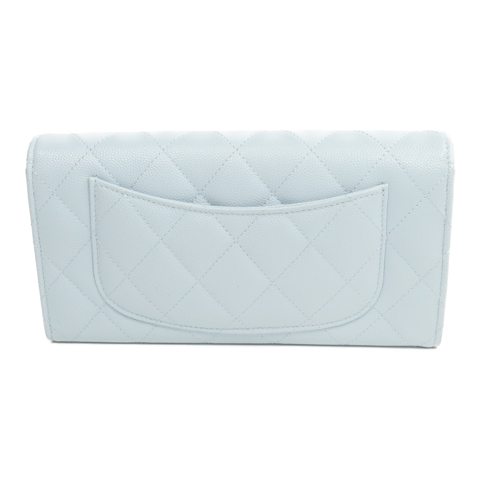 CHANEL 牛皮皮革Long Wallet金扣長錢包