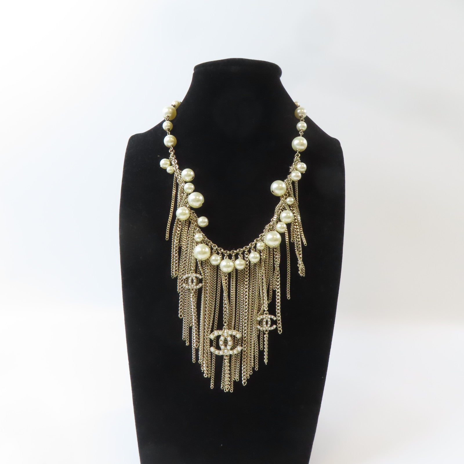 CHANEL 金屬Necklace項鍊金色#40cm