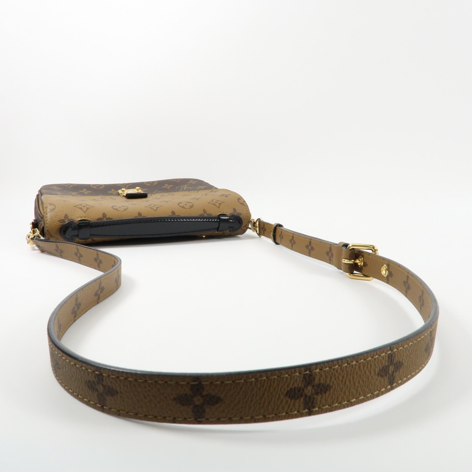 LOUIS VUITTON Monogram Reverse Pochette Metis金扣手挽肩背兩用袋