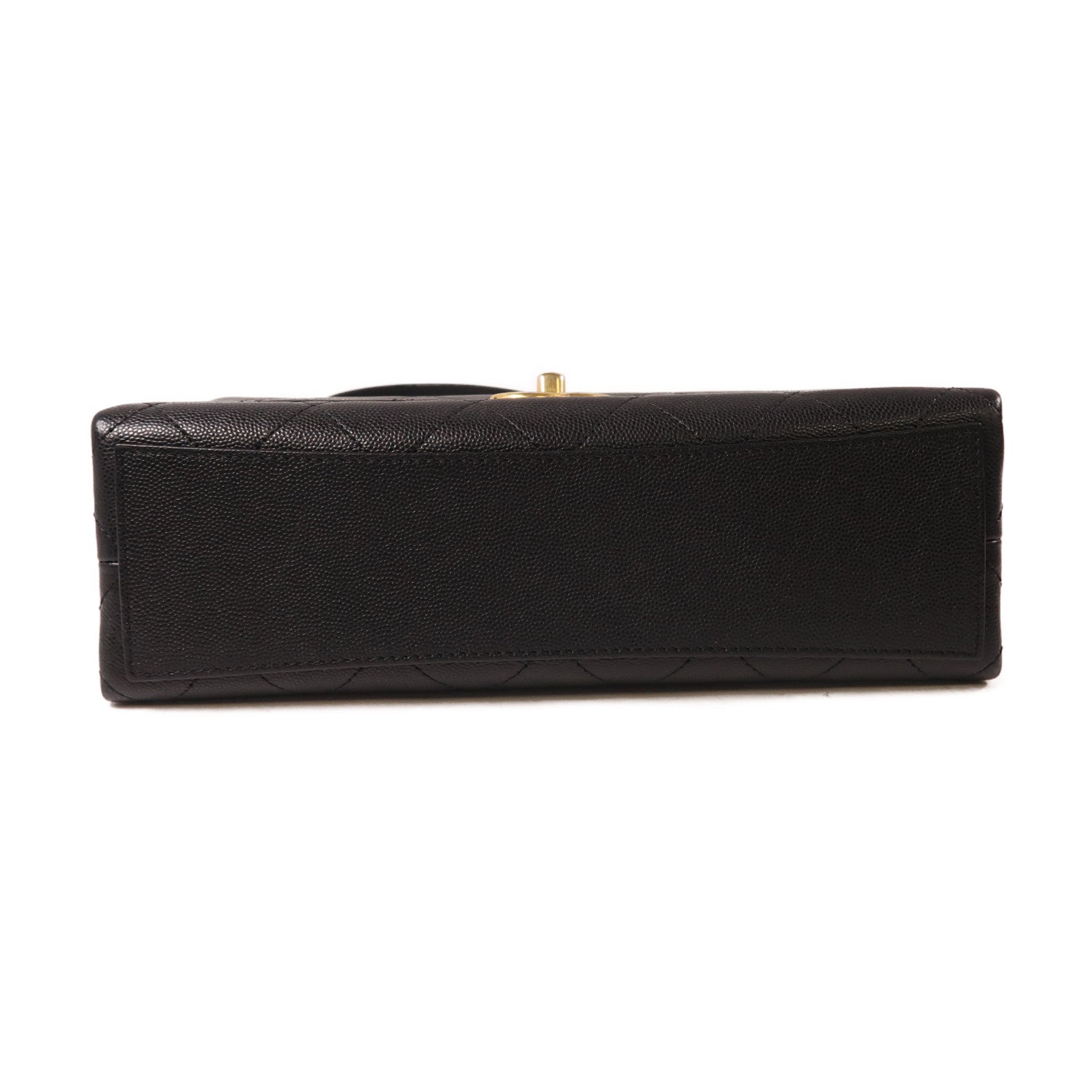 CHANEL 牛皮皮革Shoulder Bag金扣鏈帶手挽肩背兩用袋黑色