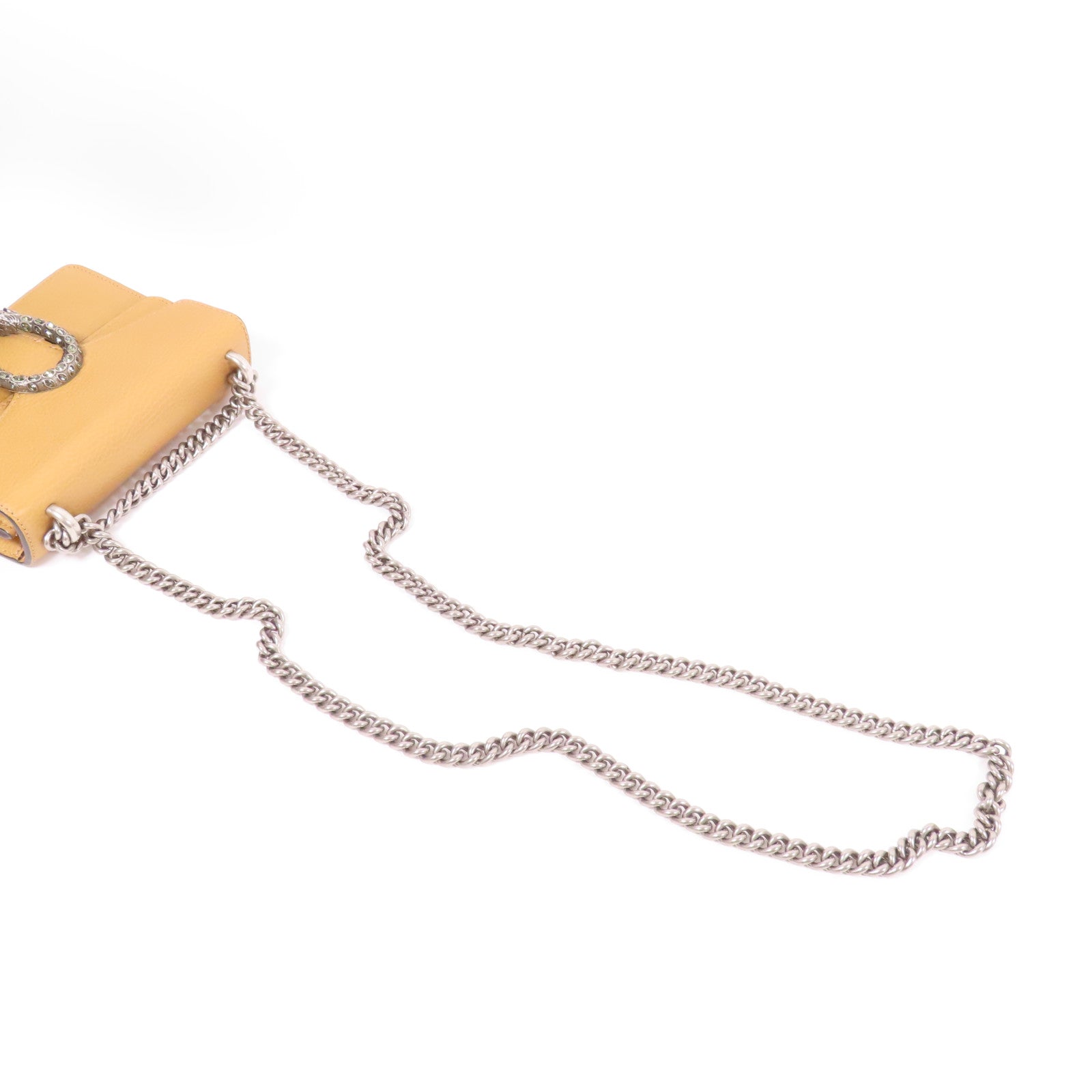 GUCCI GG SHW Dionysus Chain Shoulder Bag Calfskin Leather Brown