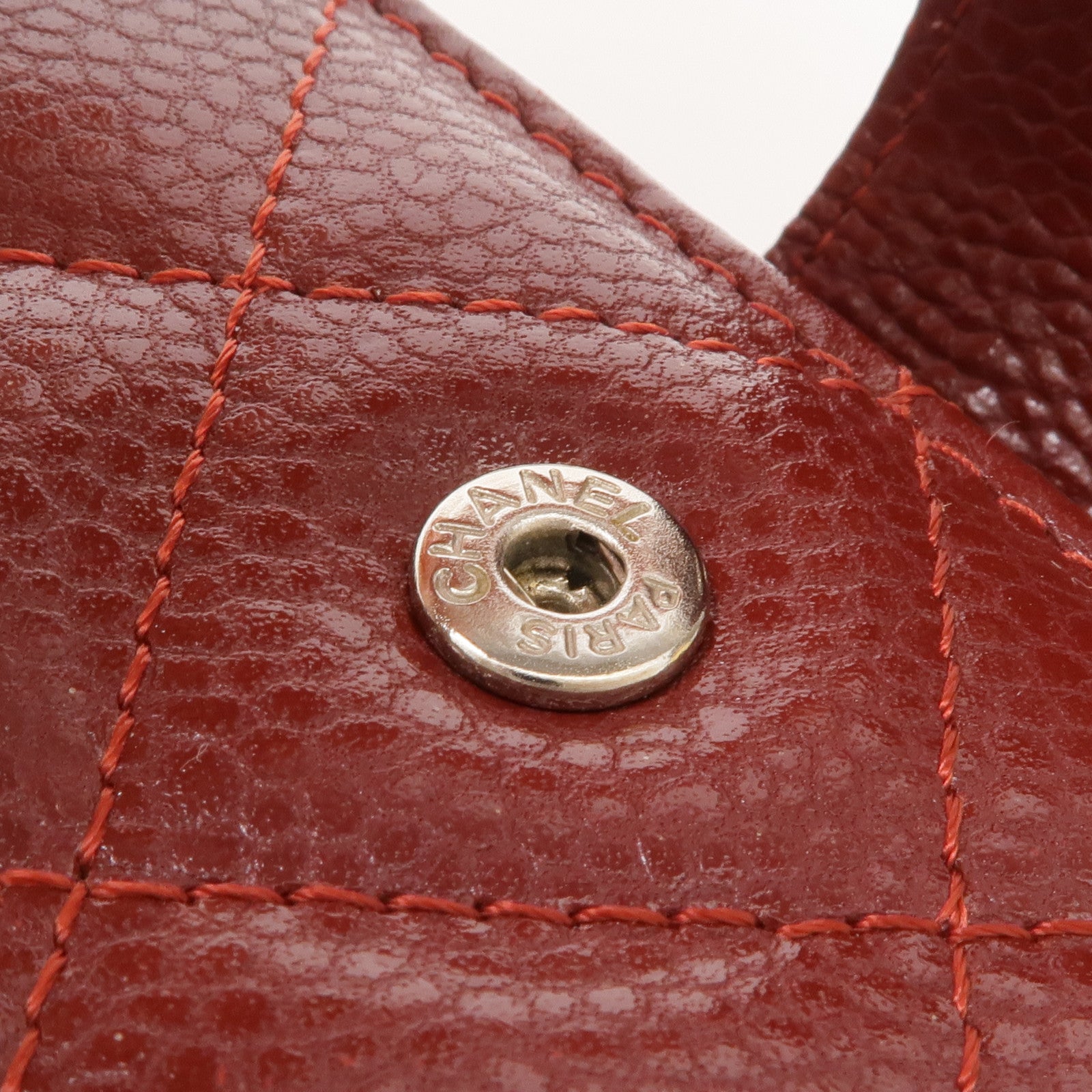 CHANEL 牛皮皮革Wallet銀扣錢包