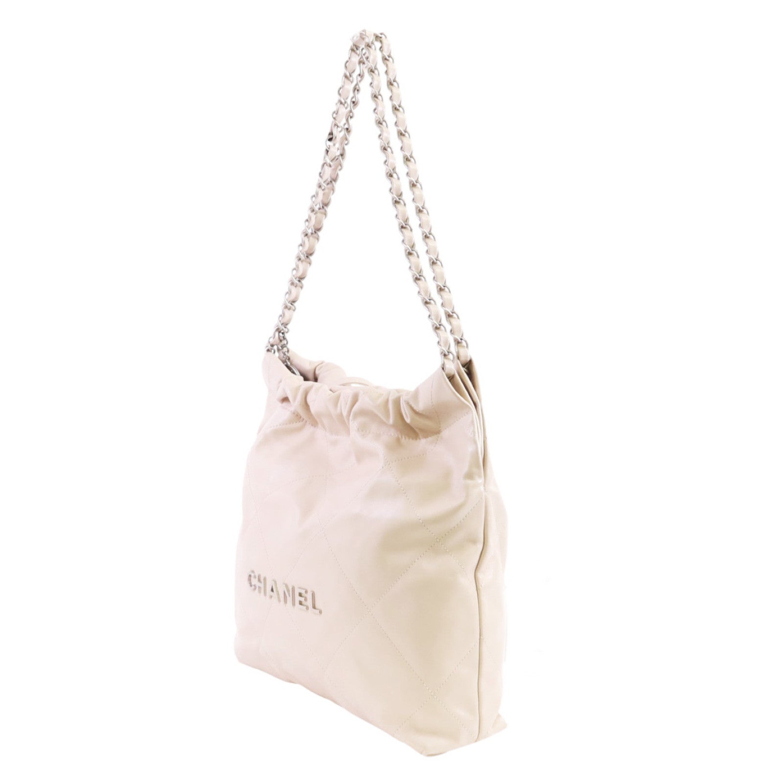 CHANEL 牛皮皮革Chanel 22 Small銀扣鏈帶肩背袋