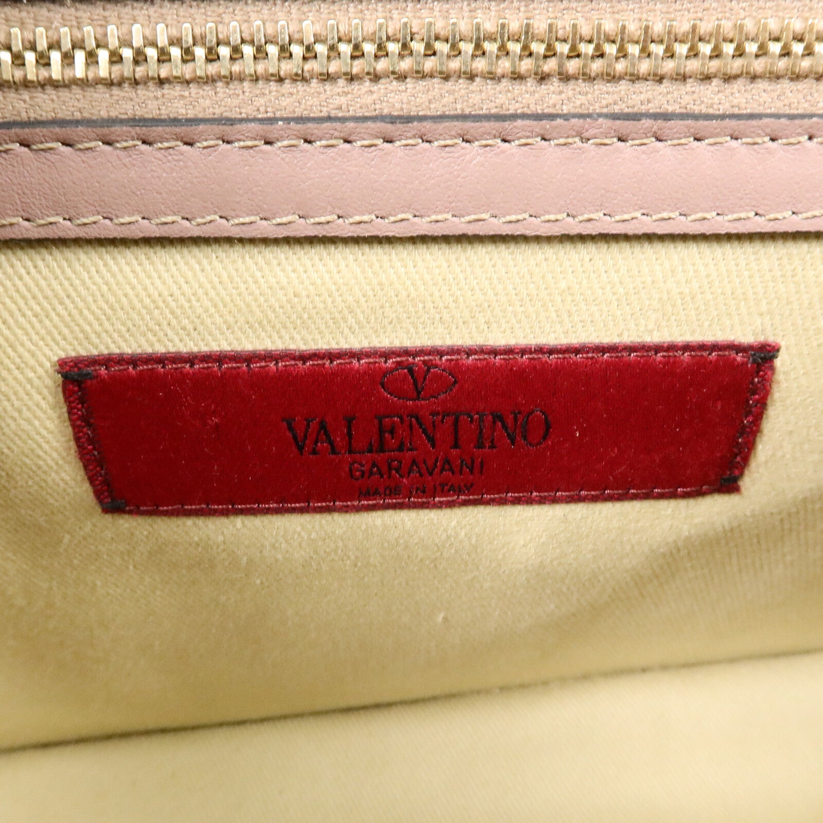 Valentino 牛皮皮革Garavani Glam Lock鏈帶手挽肩背兩用袋