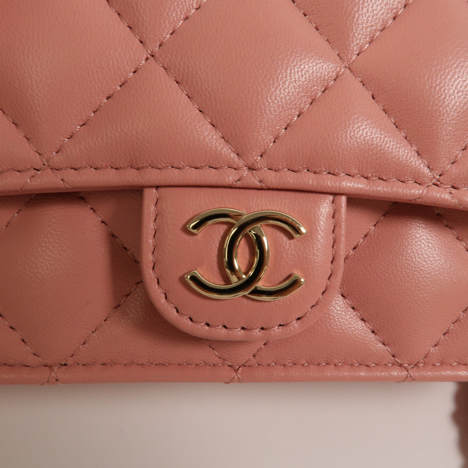 CHANEL 羊皮皮革Wallet On Chain With Handle鏈帶手挽肩背兩用袋