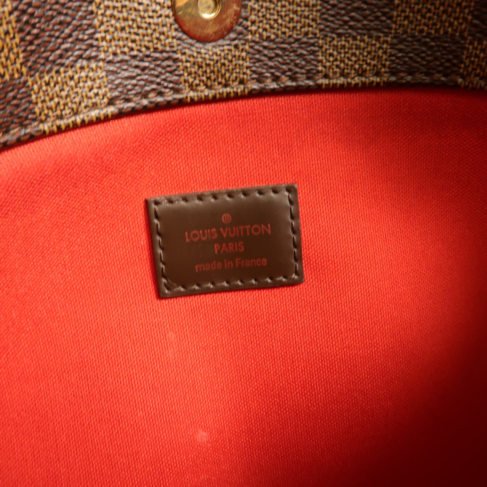 LOUIS VUITTON Damier Bloomsbury PM金扣肩背袋棕色