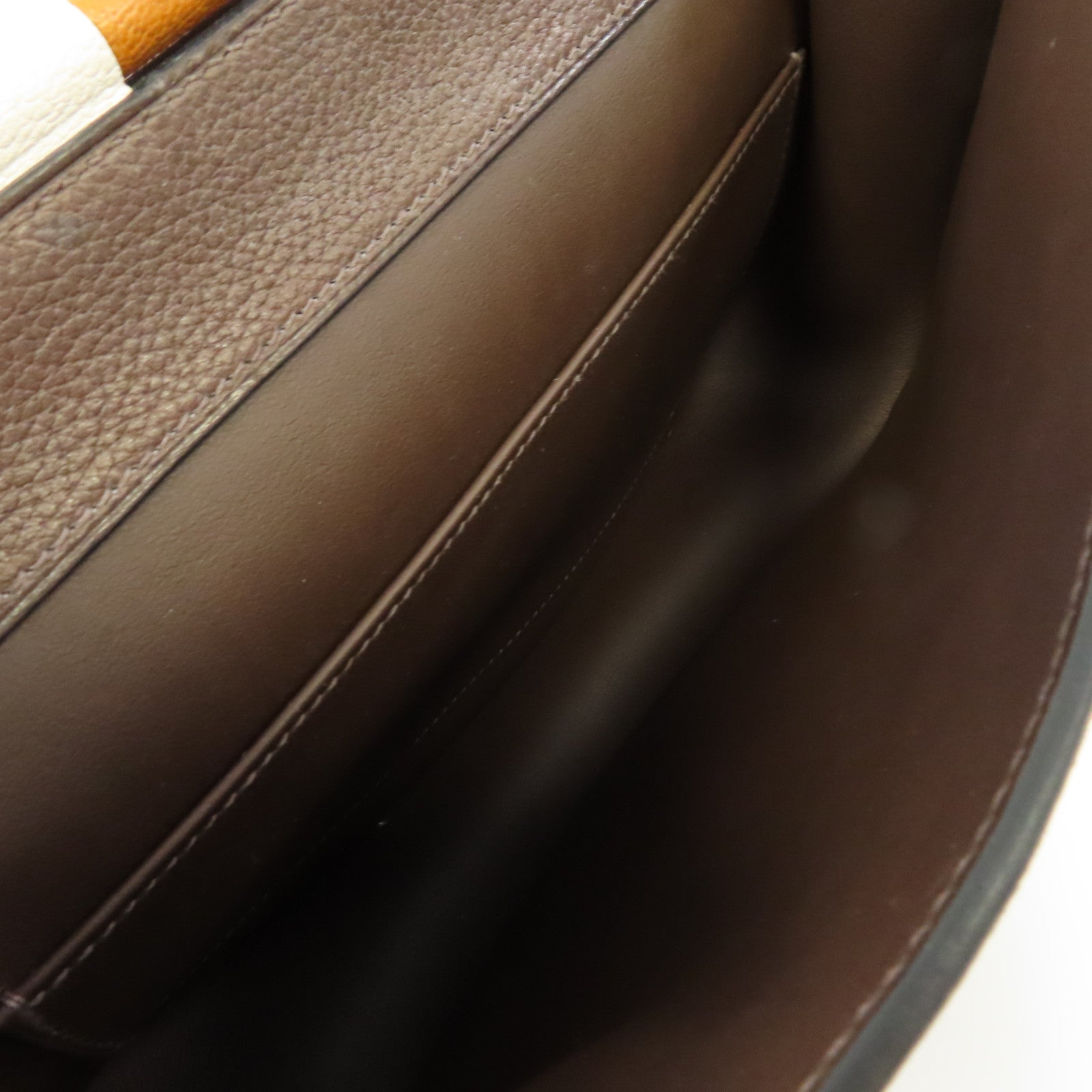 HERMES 【激減優惠】Clemence皮革Sac Saut 25 Shoulder Bag金扣肩背袋啡色