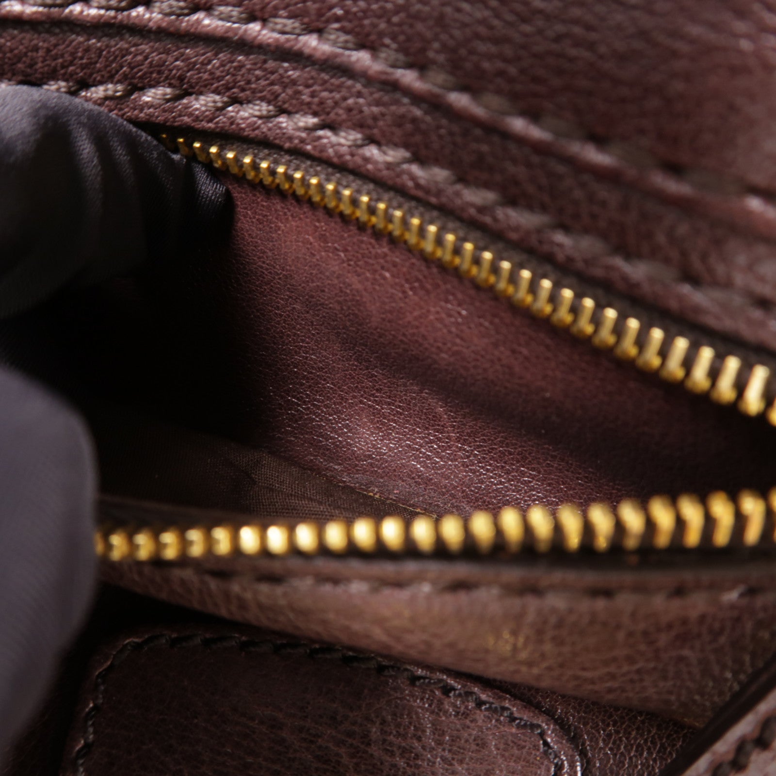 TOD'S GHW Handbag Calfskin Leather Brown