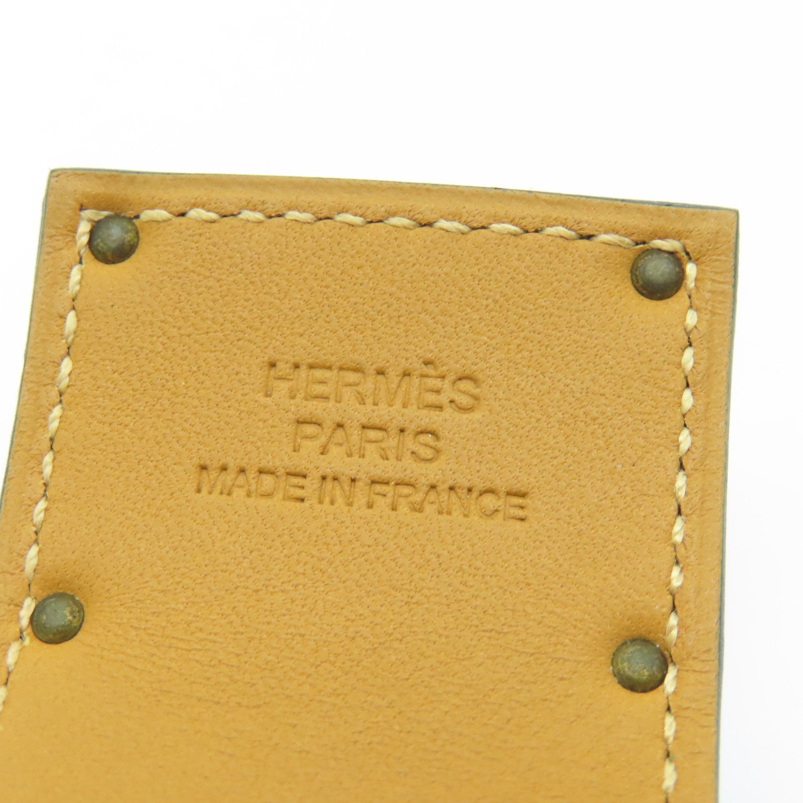 HERMES 【激減優惠】Epsom皮革/金屬Kelly Dog手鏈黒色/金色