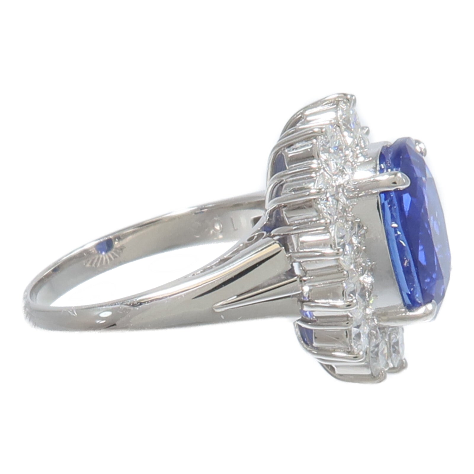 JEWELRY PT900鉑金Sapphire Diamond Ring藍寶石/鑽石戒指